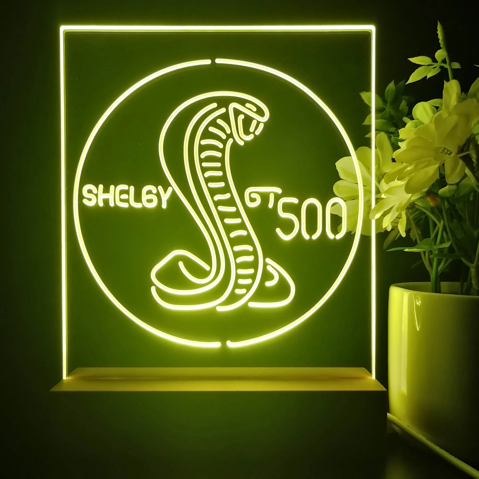 Shelby GT500 3D Illusion Night Light Desk Lamp - Image 2