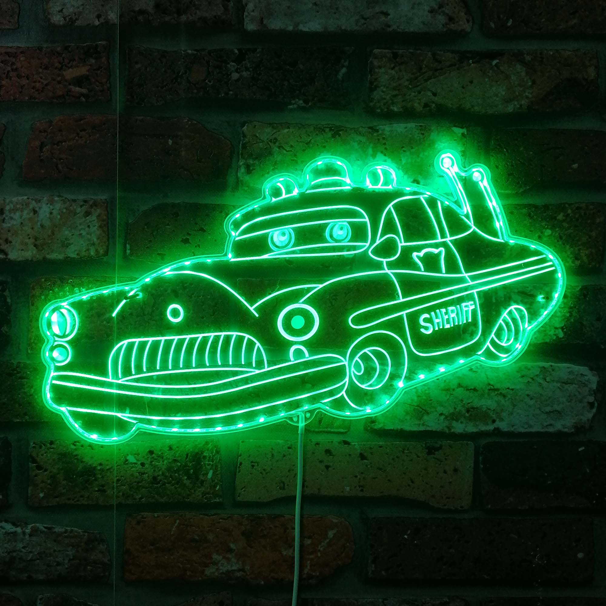 Sheriff Mcqueen Cartoon Neon LED Sign with Dynamic RGB Colors - Image 5