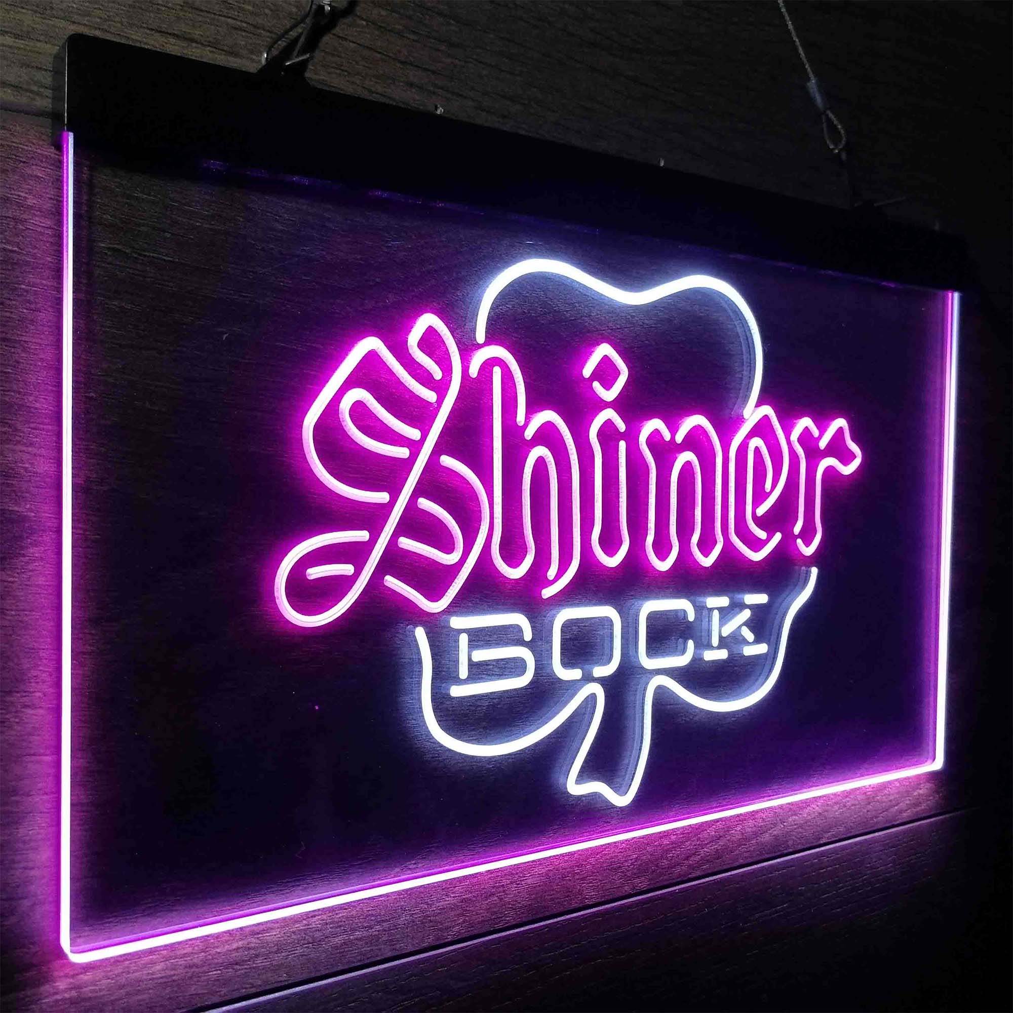 Shiner Bock Shamrock Neon-Like LED Sign - Image 17