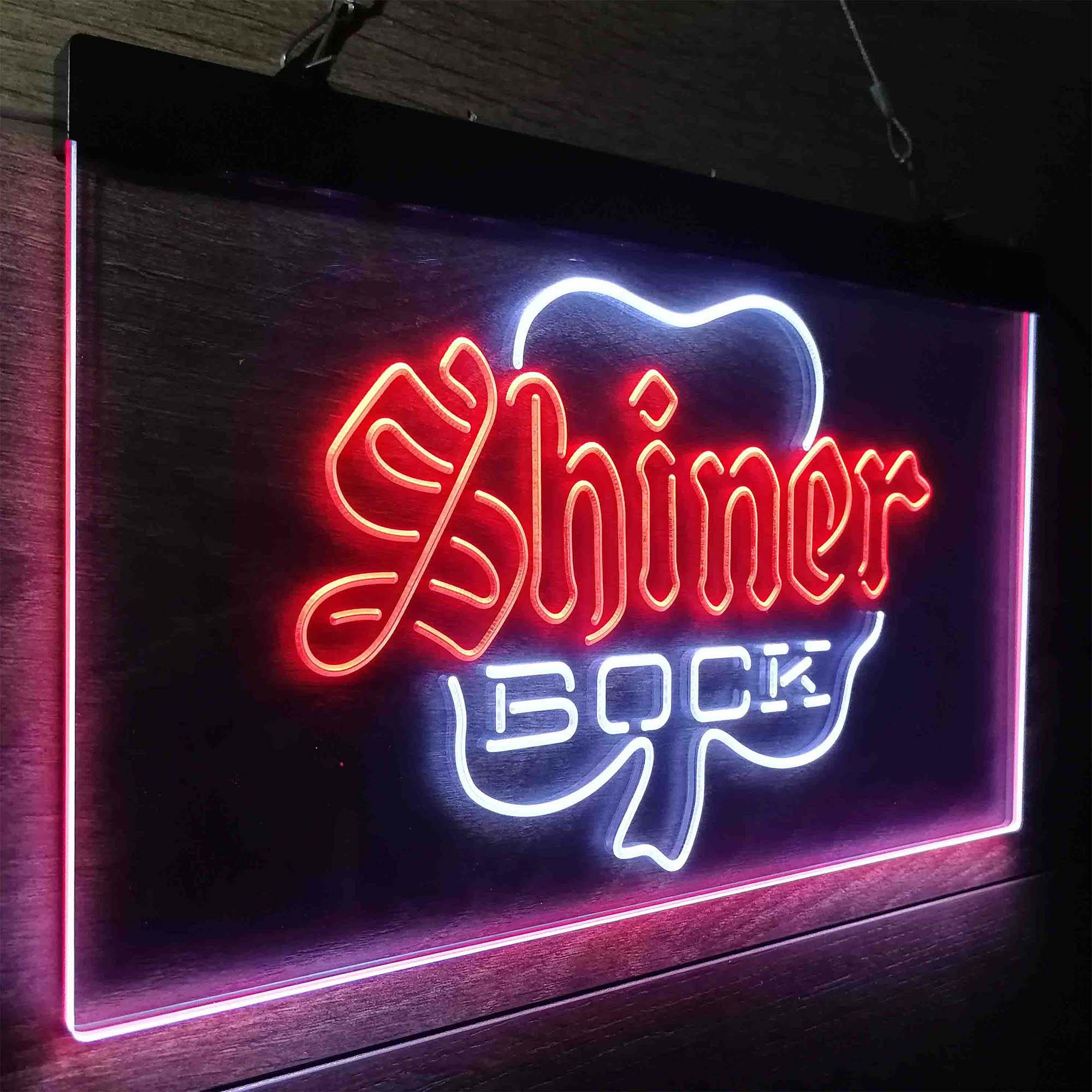 Shiner Bock Shamrock Neon-Like LED Sign - Image 22