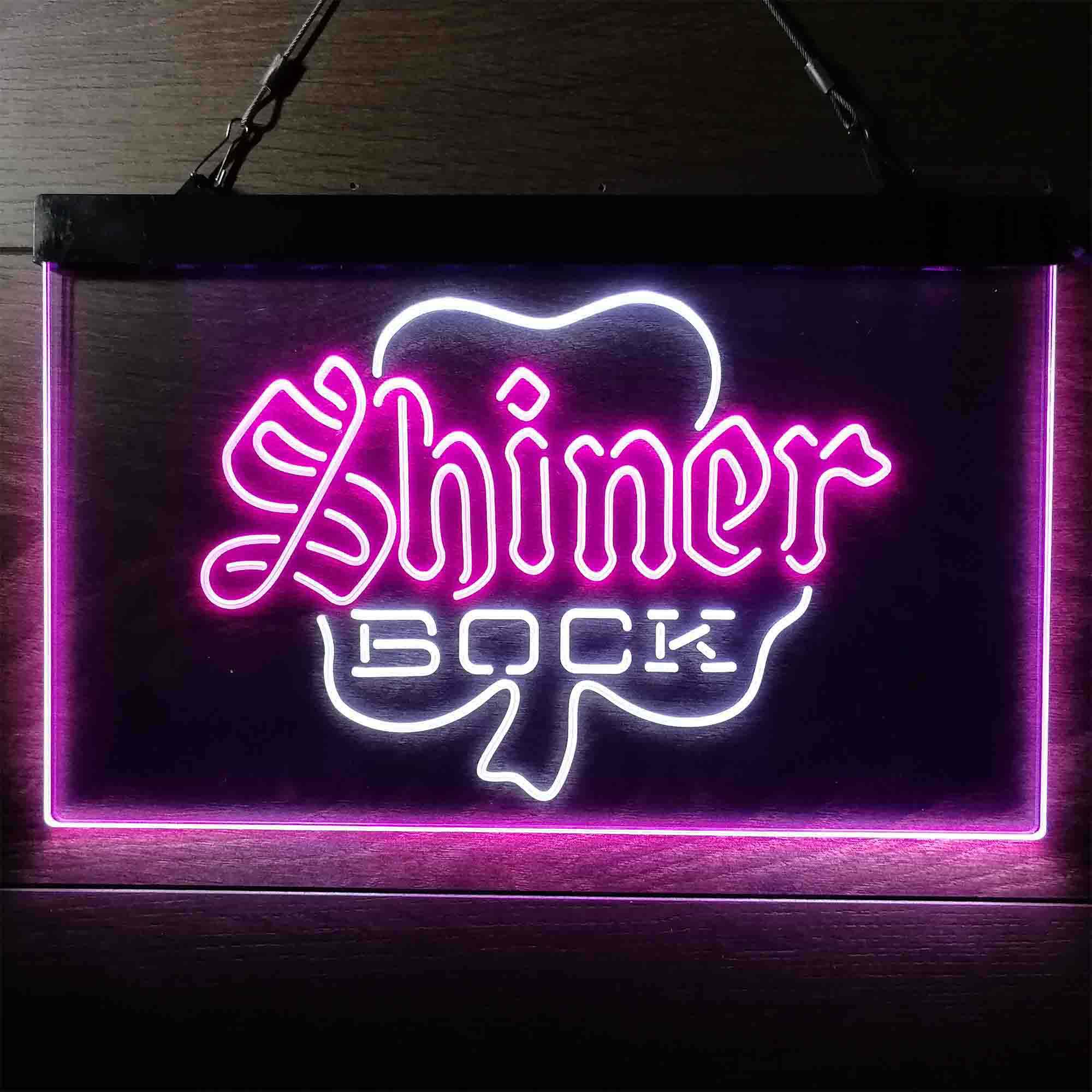 Shiner Bock Shamrock Neon-Like LED Sign - Image 4