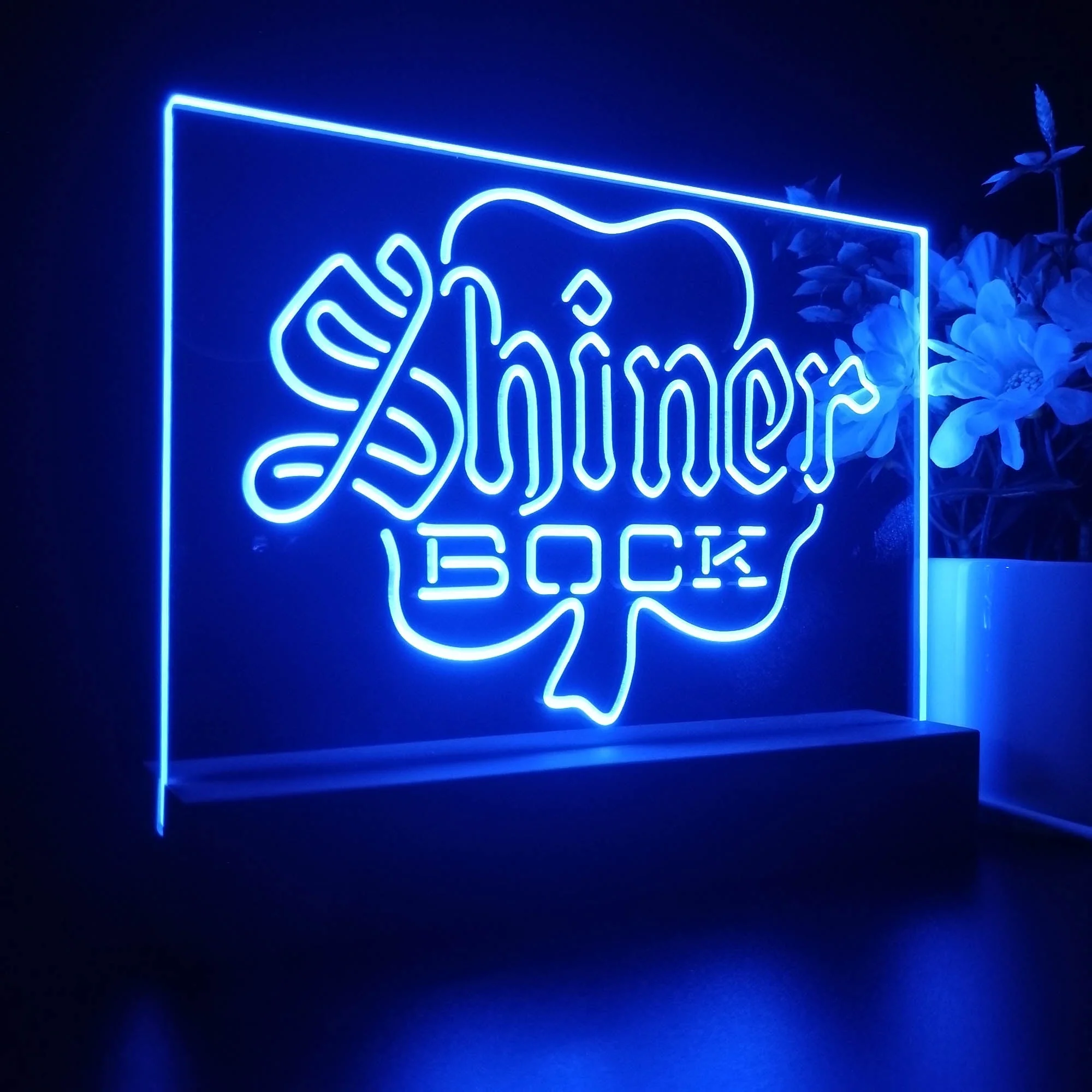 Shiner Bock Shamrock Neon Sign Pub Bar Lamp - Image 5