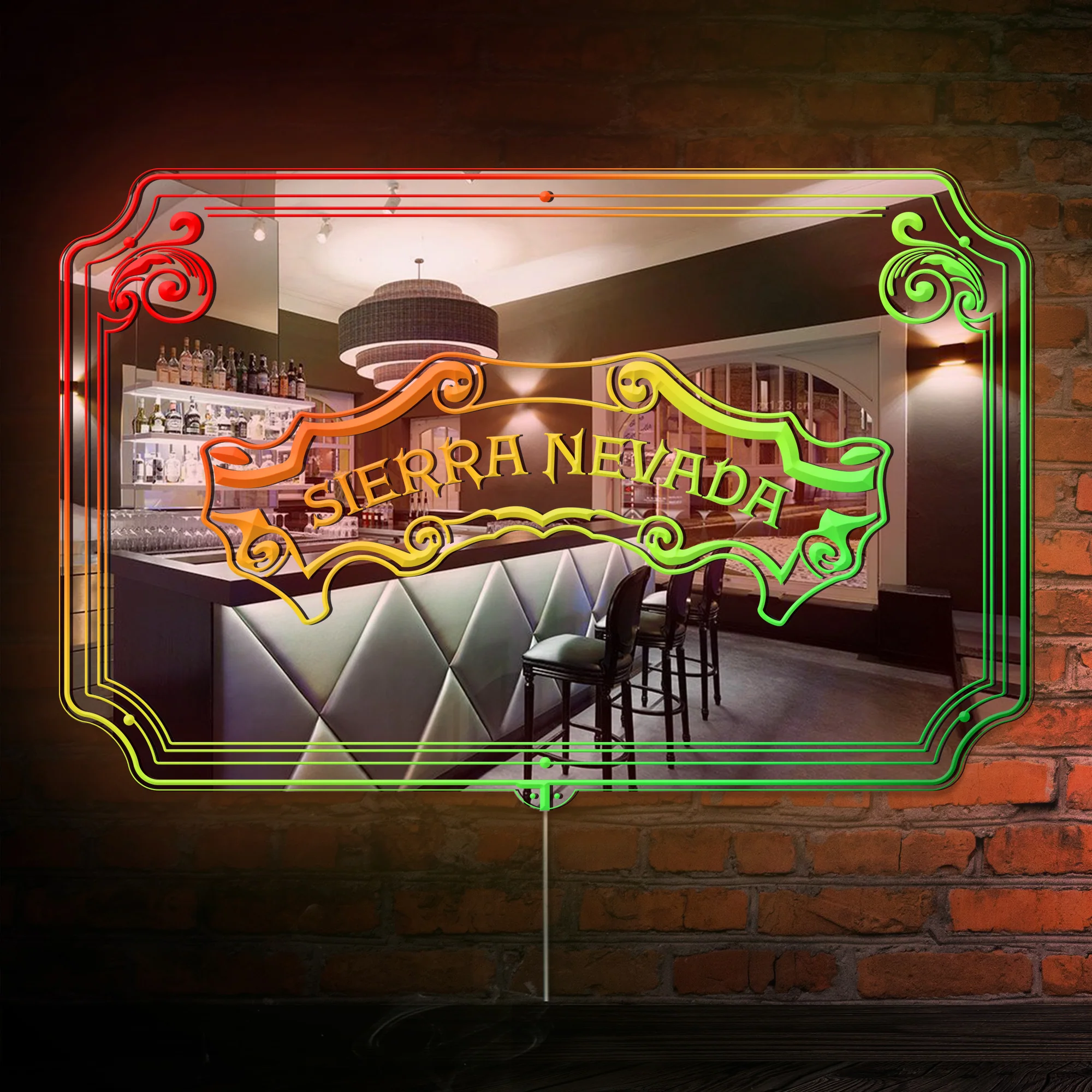 Sierra Neveda RGB LED Neon Sign with Elegant Mirror Backing - Image 4