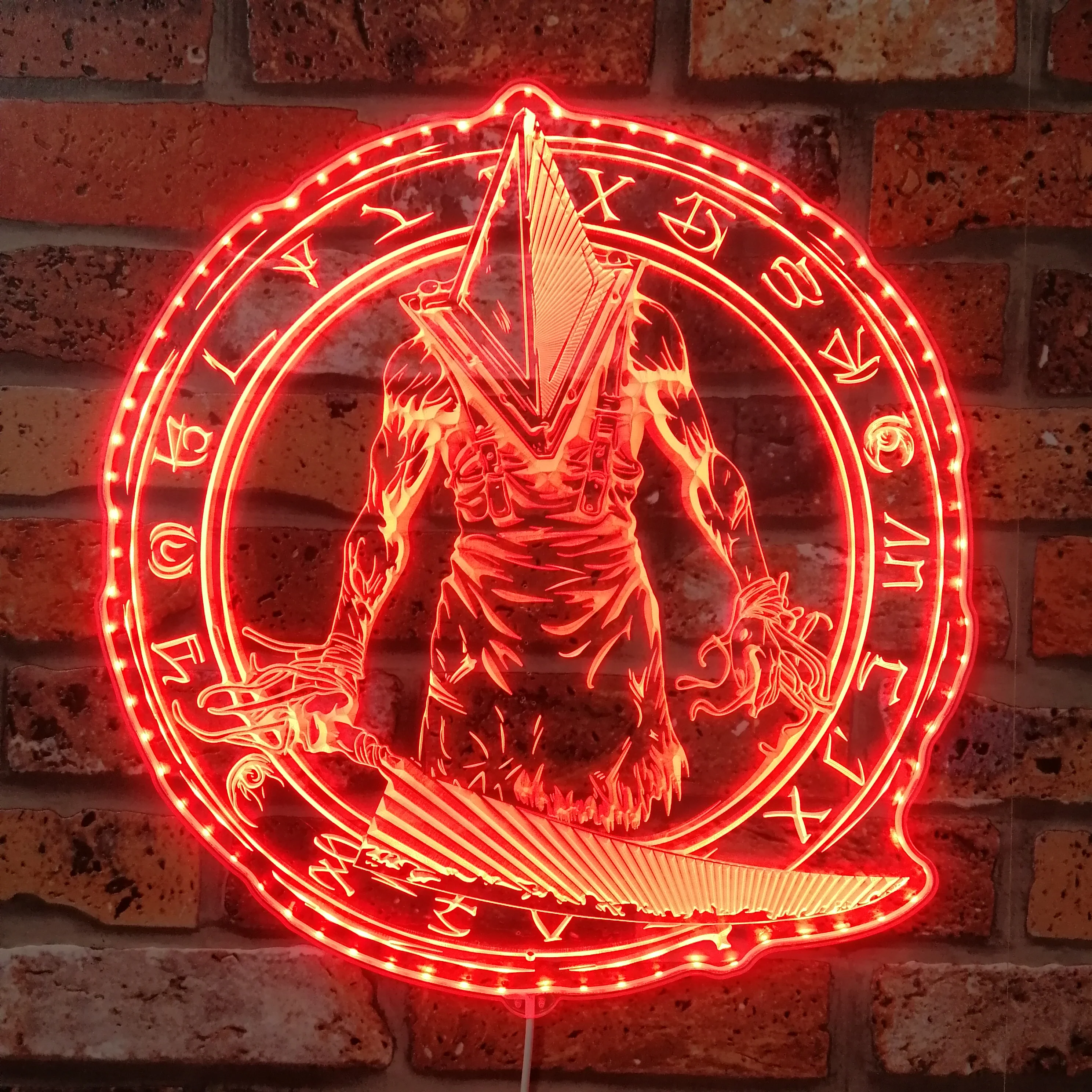 Silent Hill Pyramid Head Neon LED Sign with Dynamic RGB Colors - Image 3