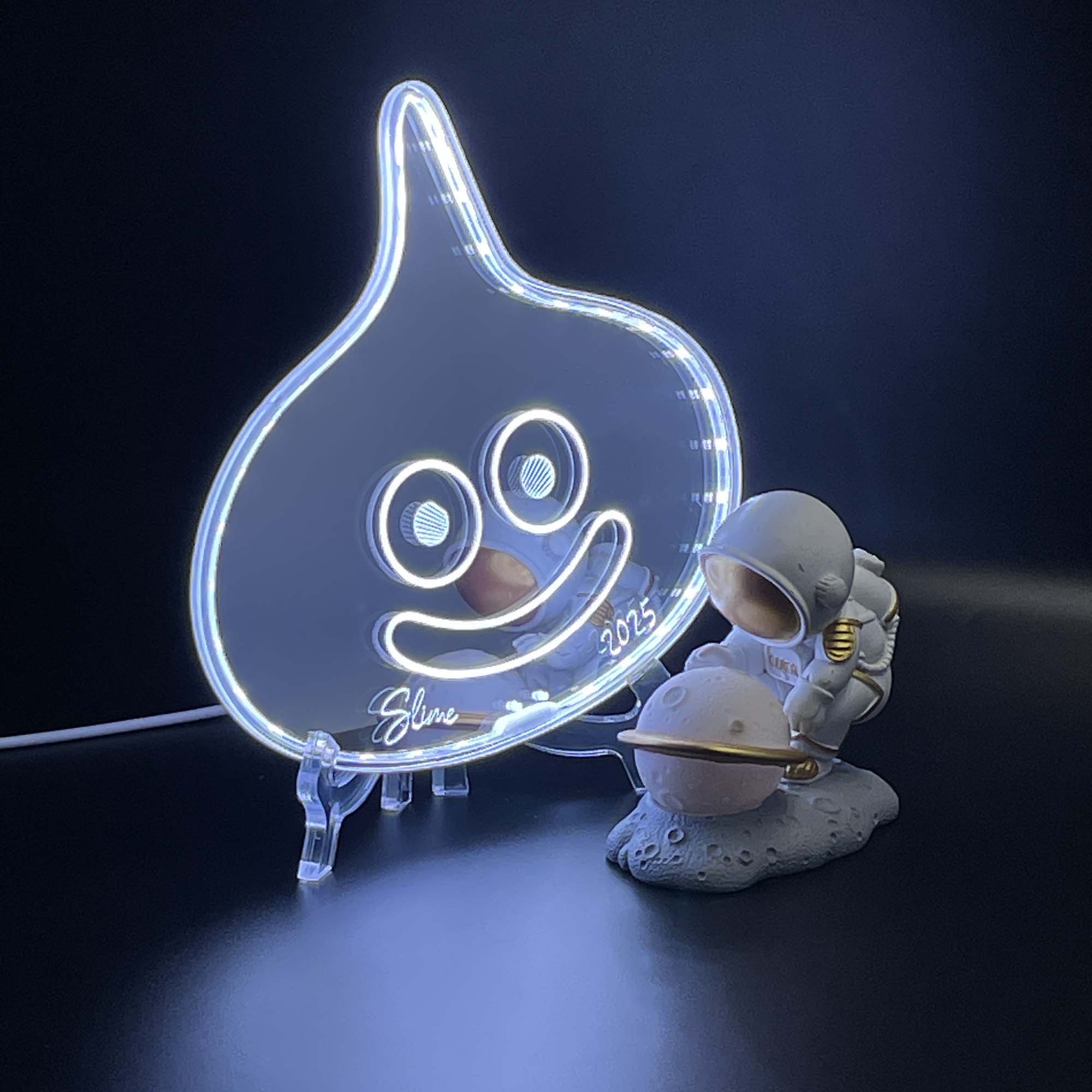 Slime Dragon Quest Neon LED Sign with Dynamic RGB Colors Mirror Backing - Image 4