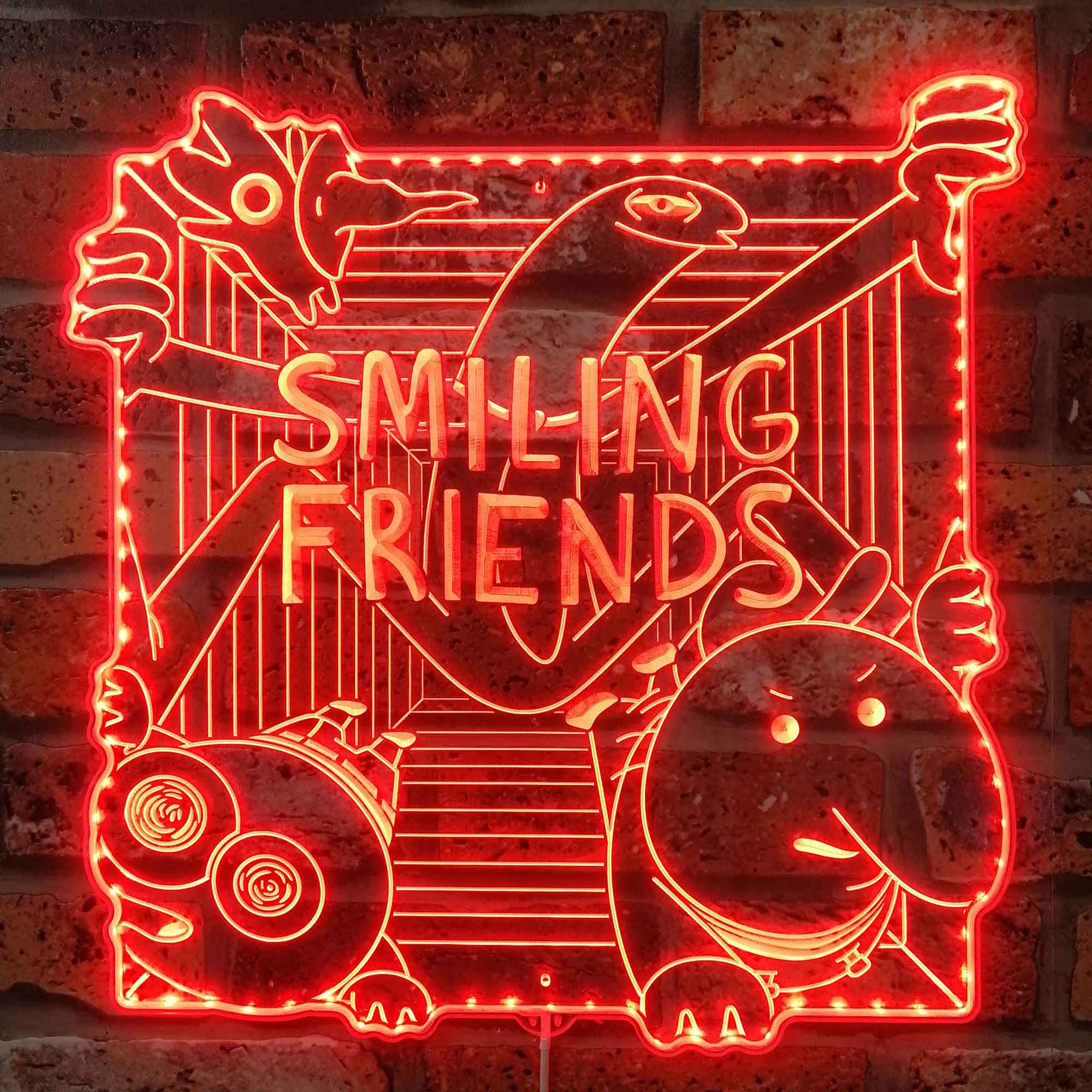 Smiling Friends Neon LED Sign with Dynamic RGB Colors - Image 3
