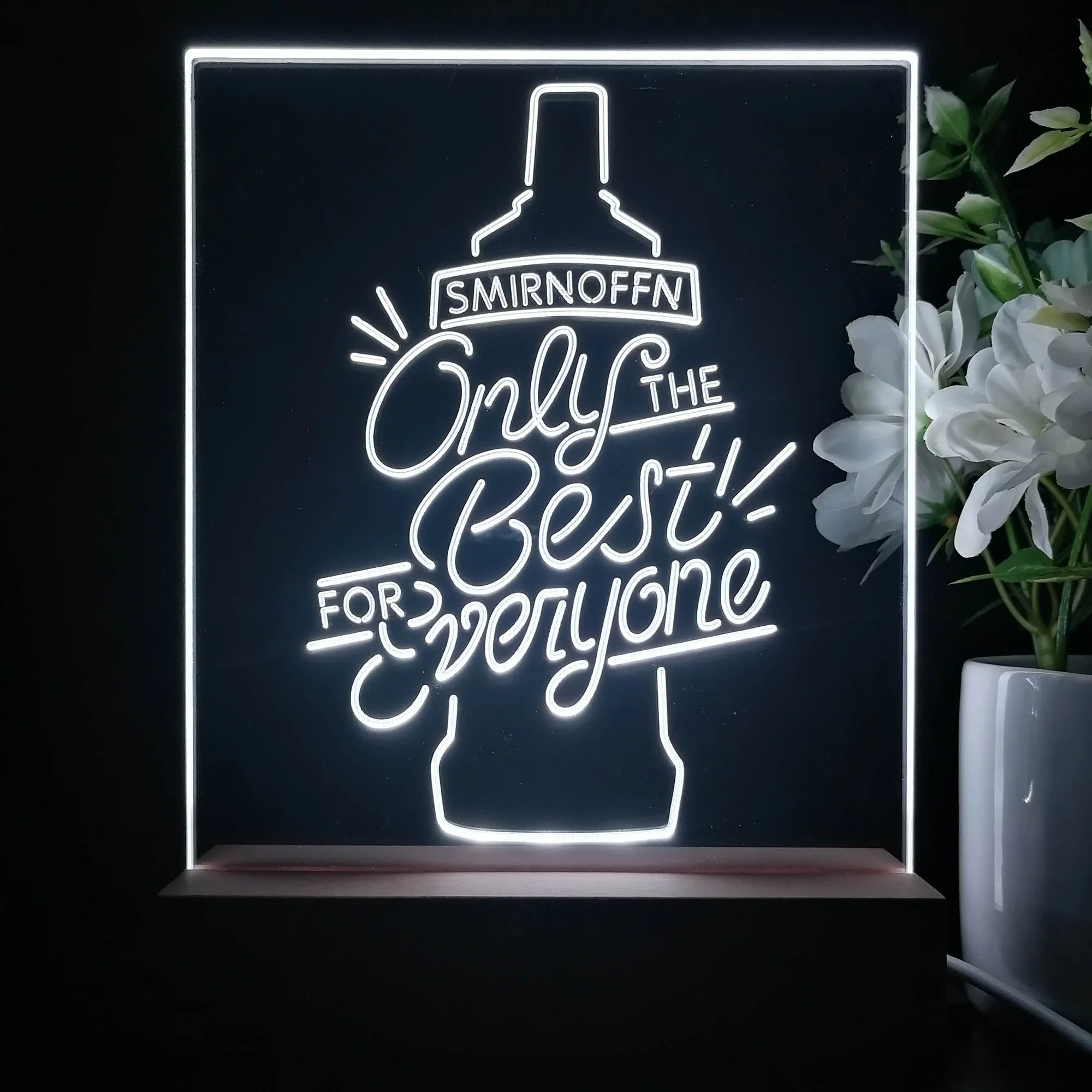 Smirnoff Only The Best For Everyone Night Light Neon Pub Bar Lamp - Image 2