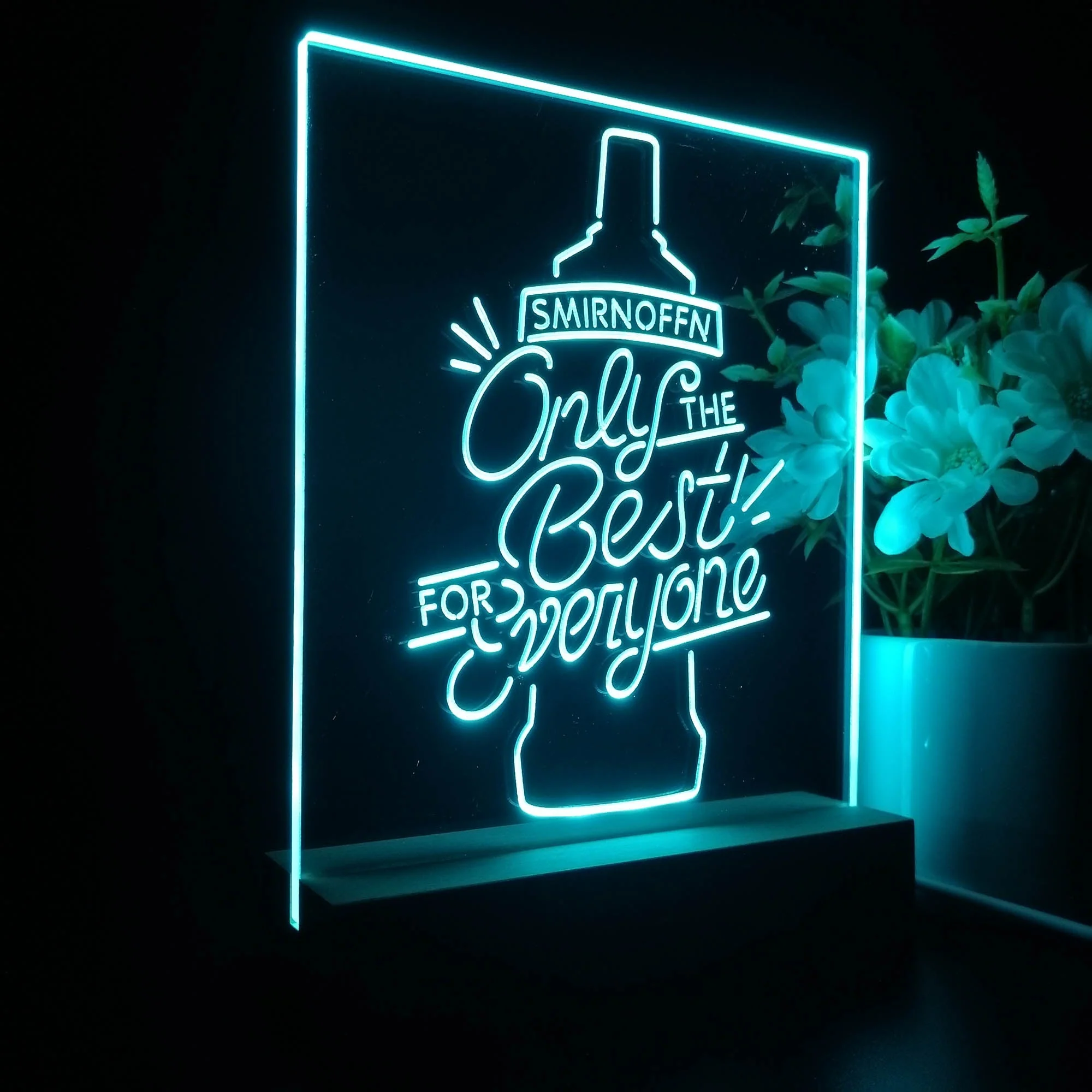 Smirnoff Only The Best For Everyone Night Light Neon Pub Bar Lamp - Image 5