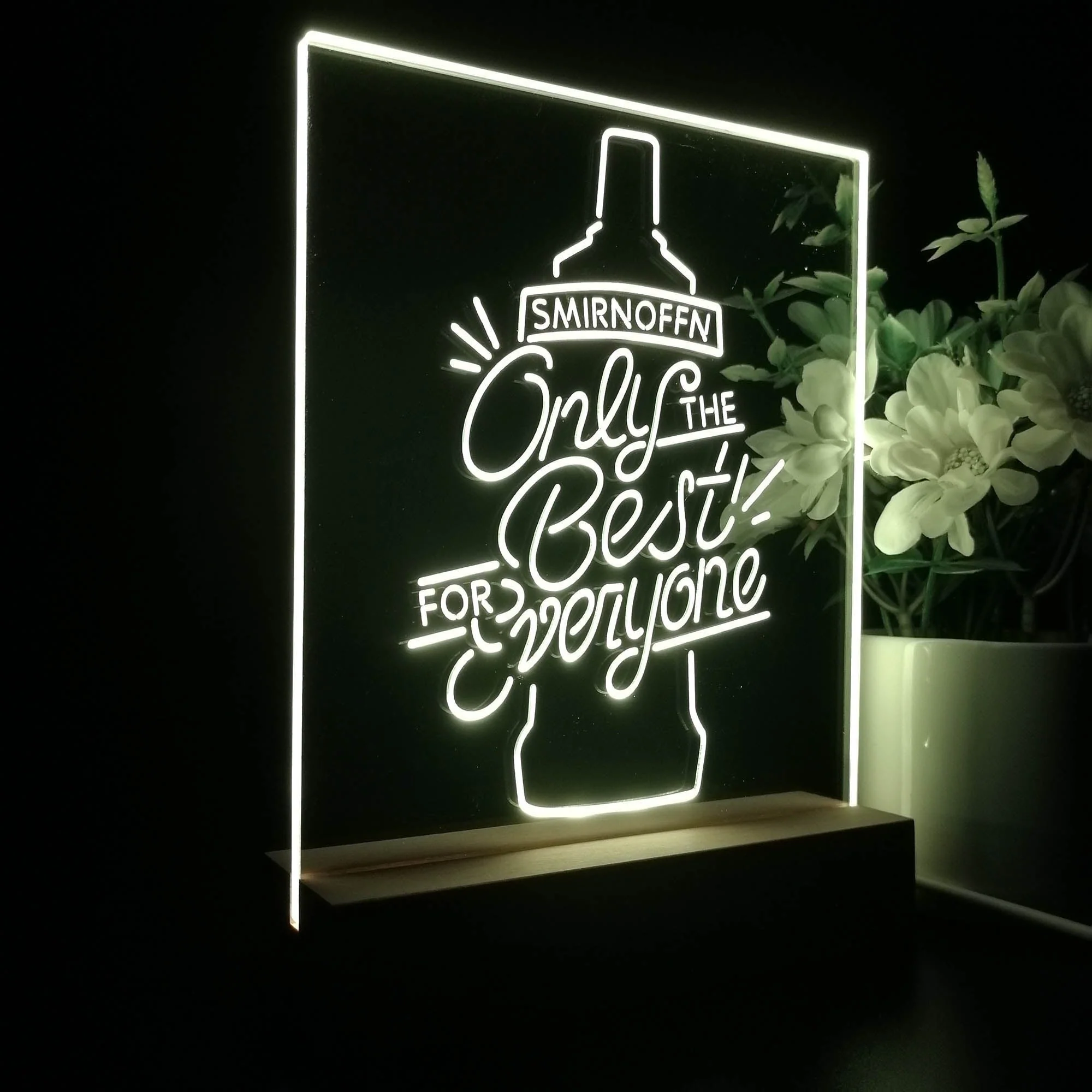 Smirnoff Only The Best For Everyone Night Light Neon Pub Bar Lamp - Image 7