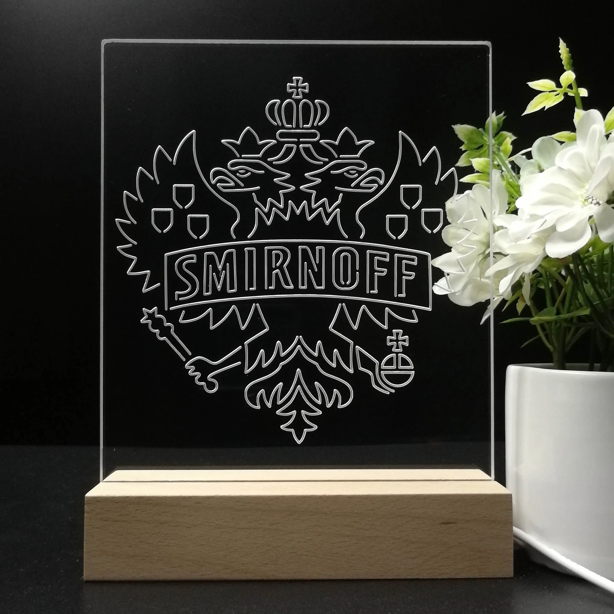 Smirnoff Vodka Wine 3D Illusion Night Light Desk Lamp - Image 8