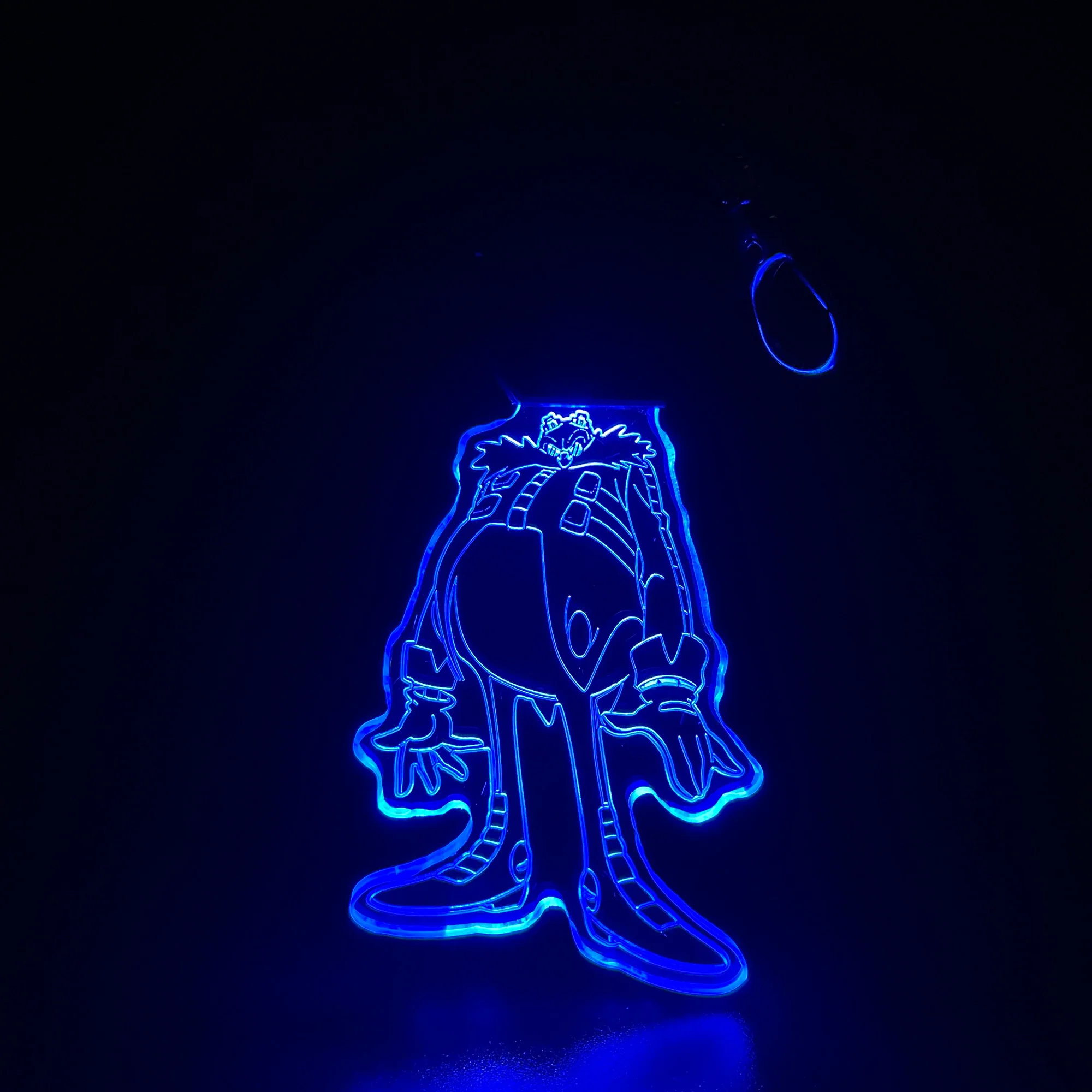 Sonic Dr Eggman LED Light Acrylic Keychain , Christmas Tree Ornament