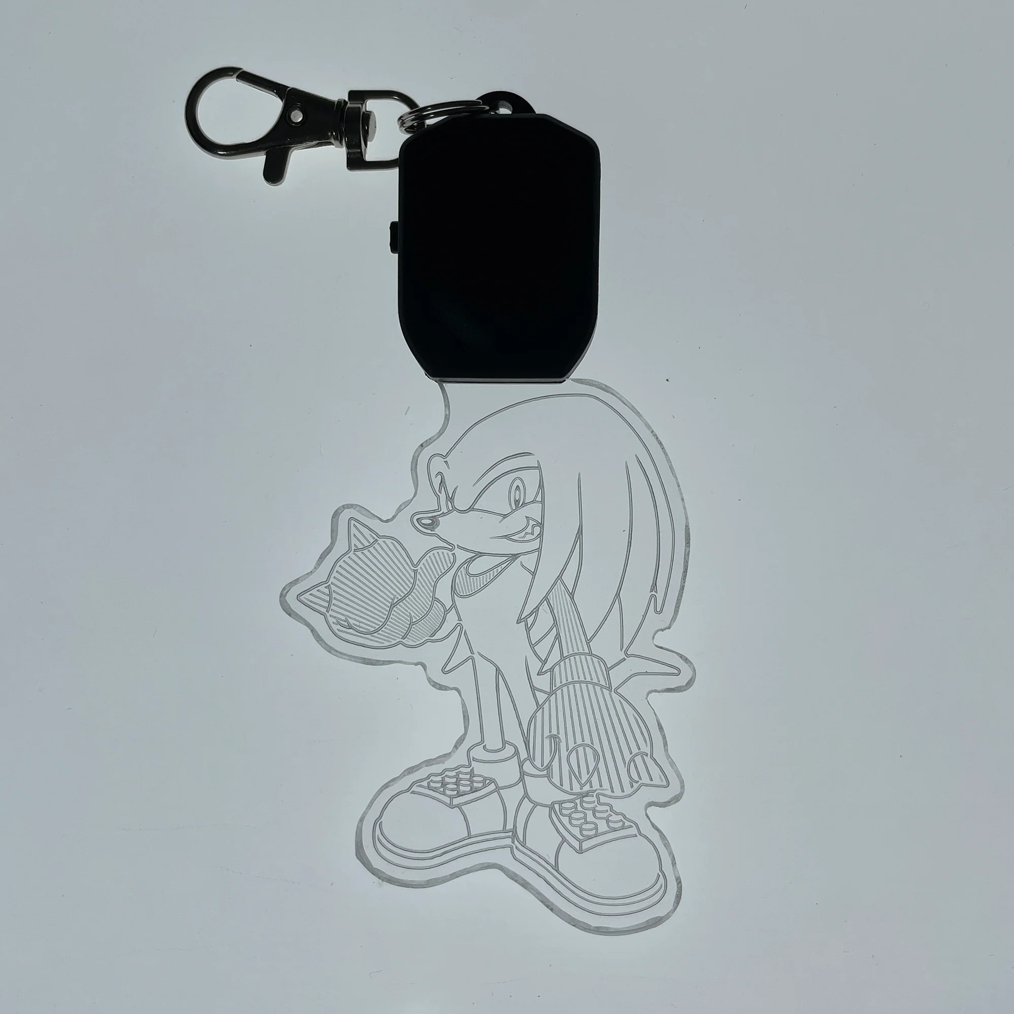 Sonic Knuckles LED Light Acrylic Keychain , Christmas Tree Ornament - Image 7