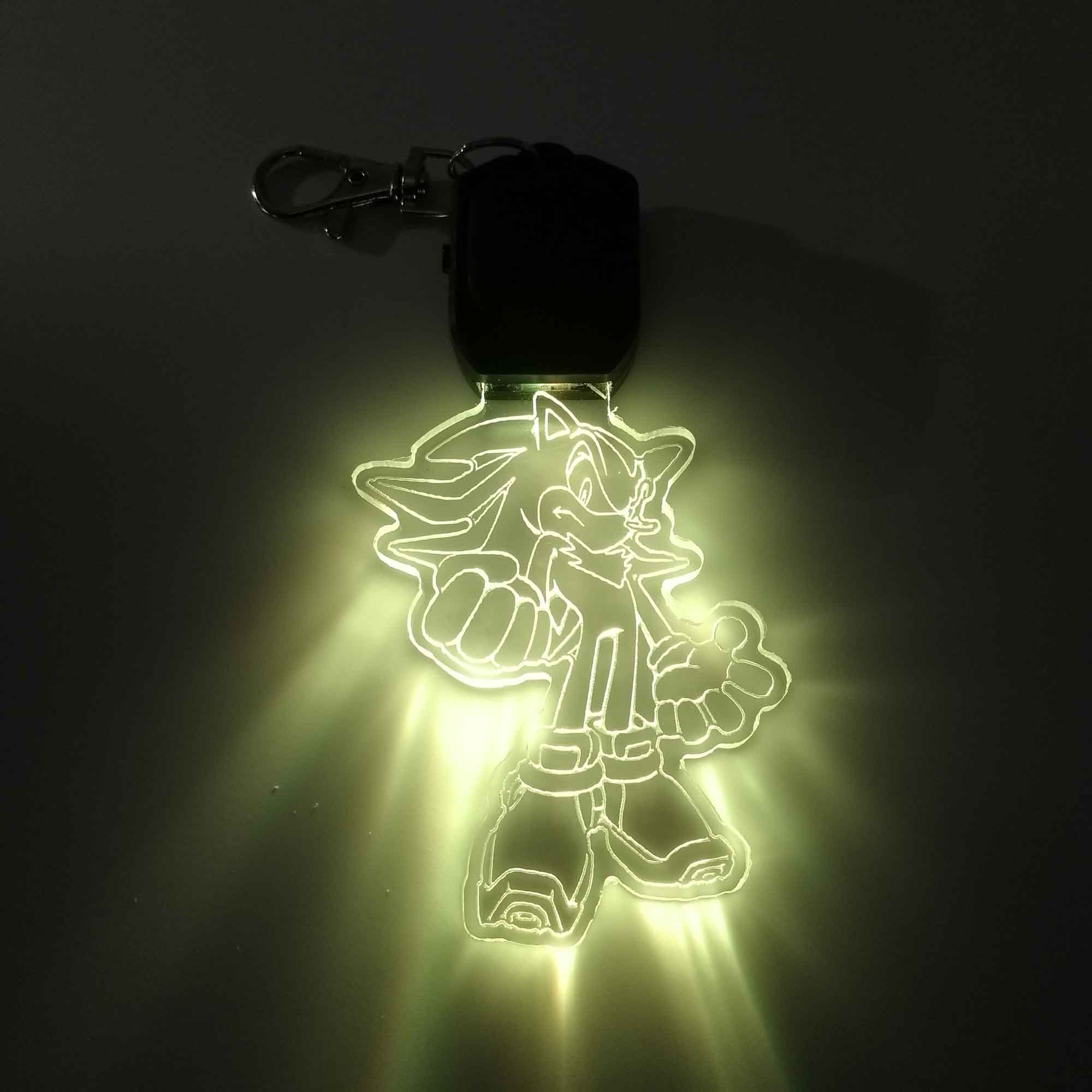 Sonic Shadow LED Light Acrylic Keychain , Christmas Tree Ornament - Image 4