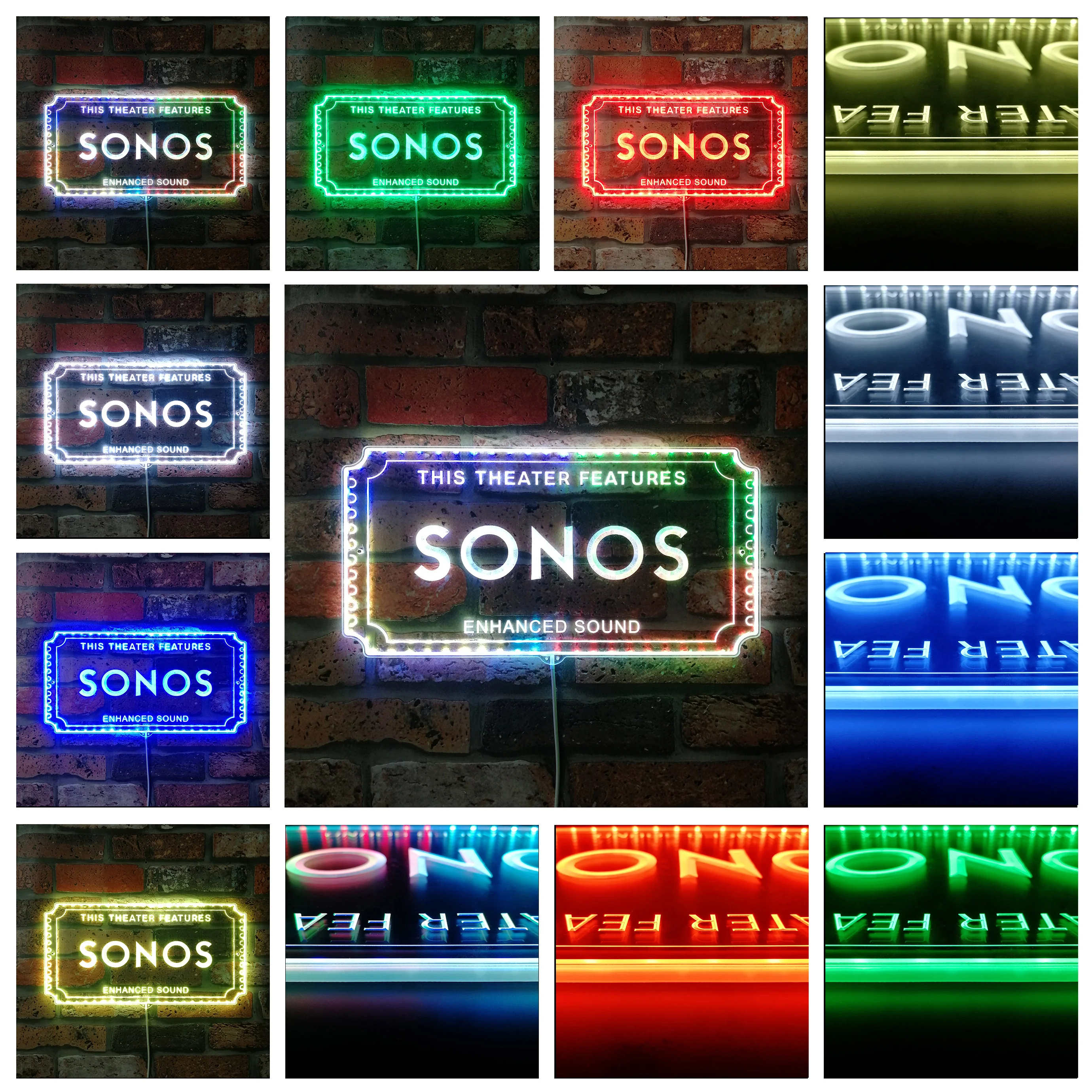 Sonos Home Movie Neon LED Sign with Dynamic RGB Colors - Image 2