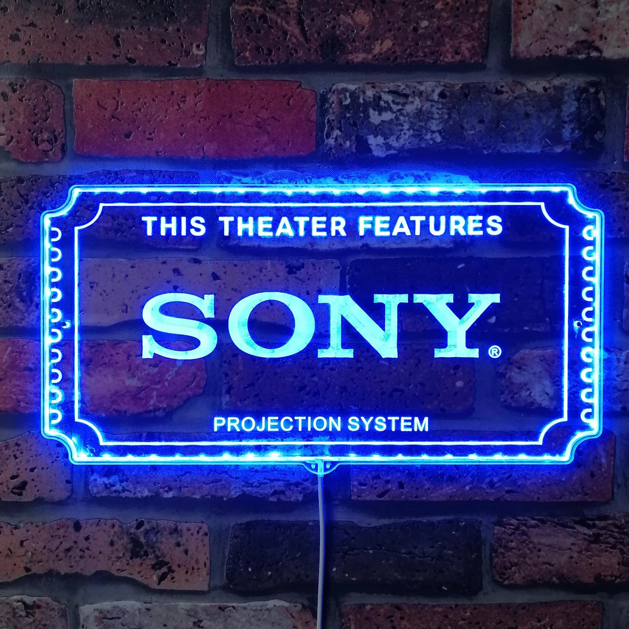 Sony Home Theater Neon LED Sign with Dynamic RGB Colors - Image 4