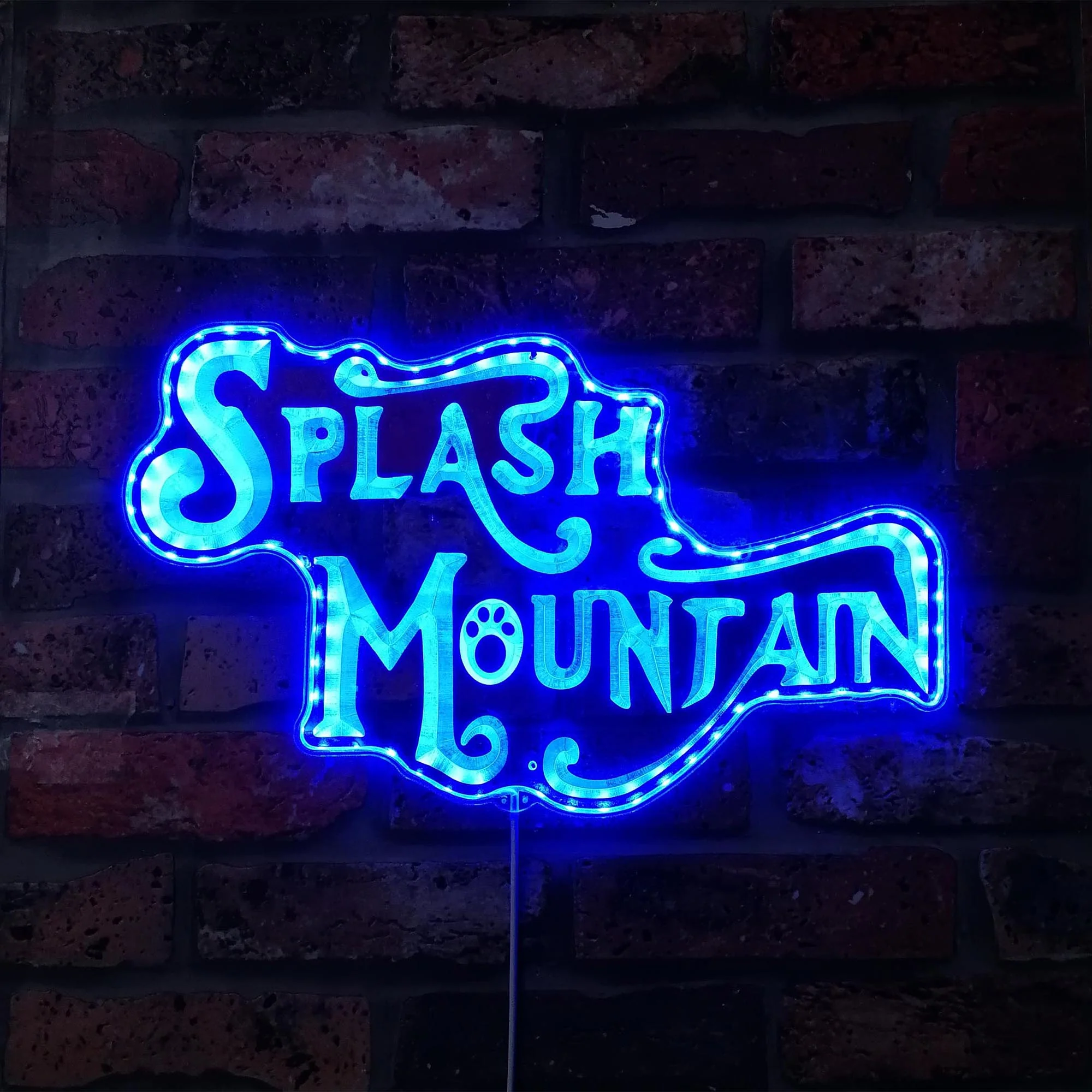 Splash Mountain Neon LED Sign with Dynamic RGB Colors - Image 4