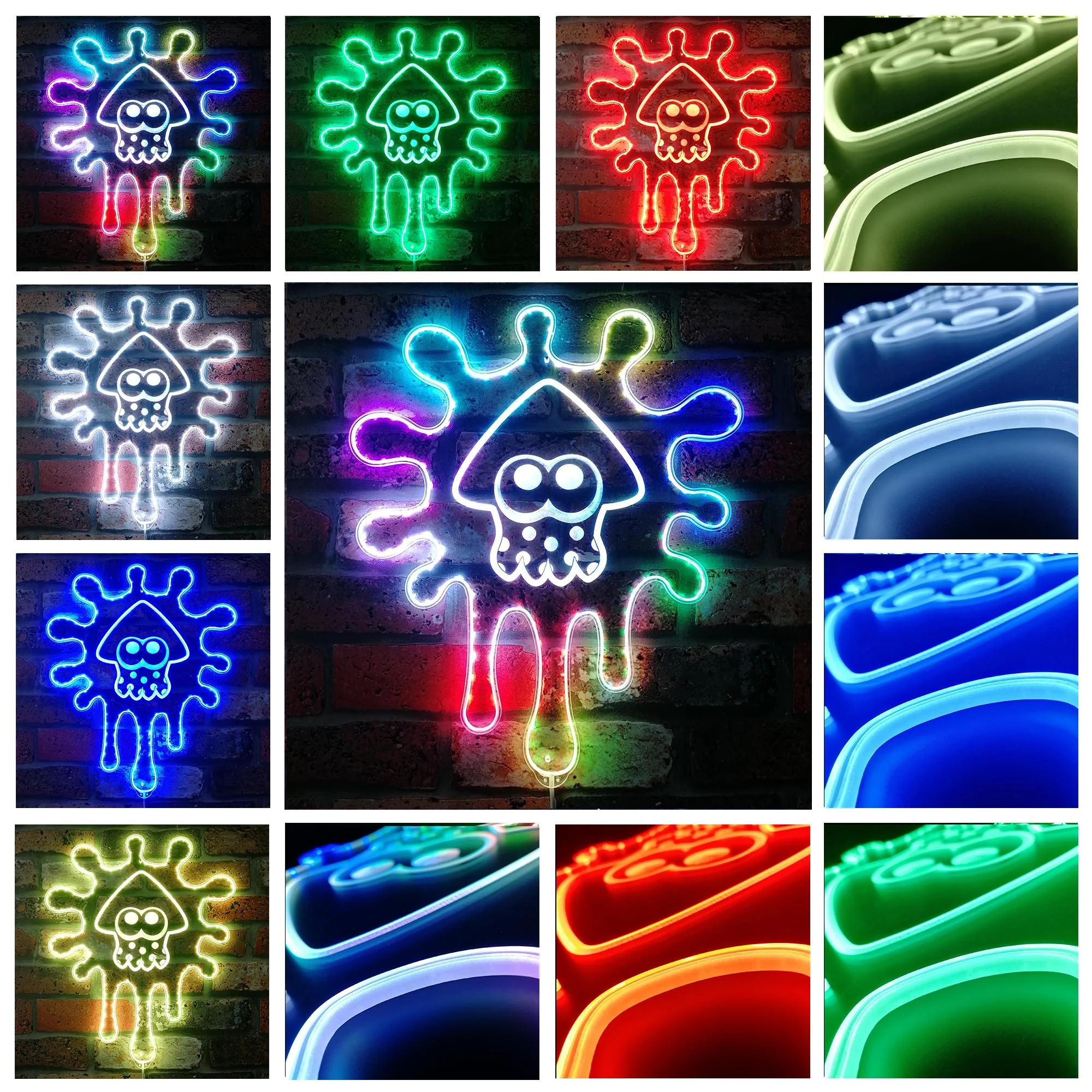 Splatoon Squid Cartoon Neon LED Sign with Dynamic RGB Colors - Image 2