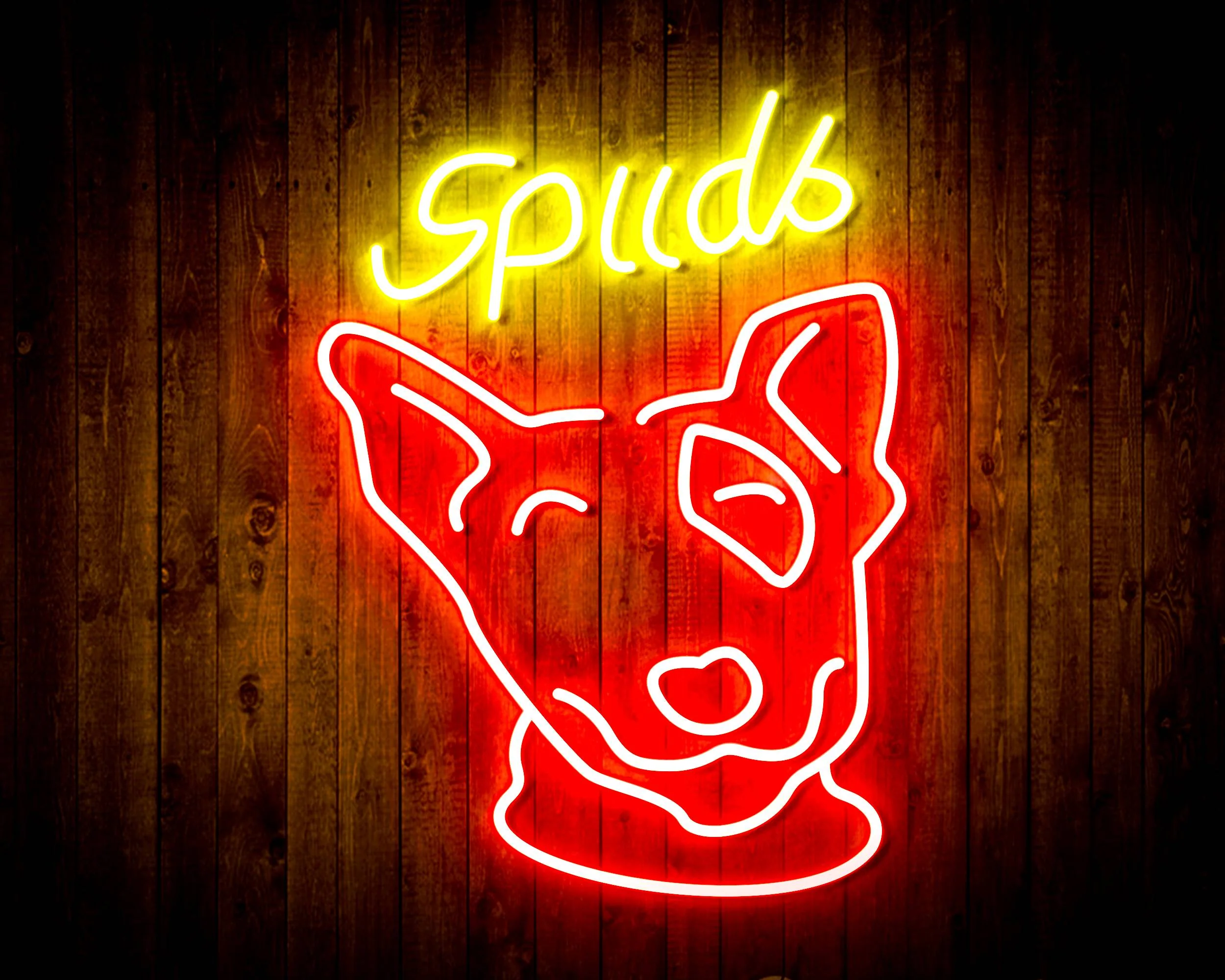 Spuds Bud Light Handmade Neon Flex LED Sign - Image 7