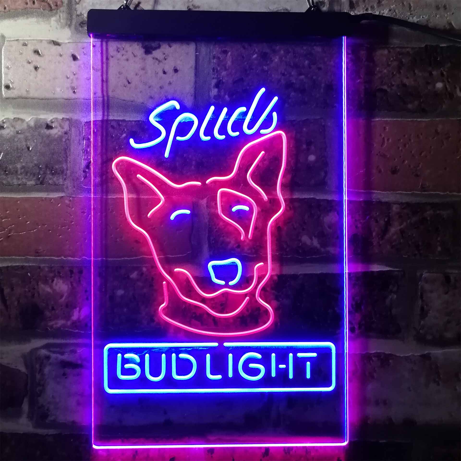 Spuds MacKenzie Dog Bud Light Neon LED Sign