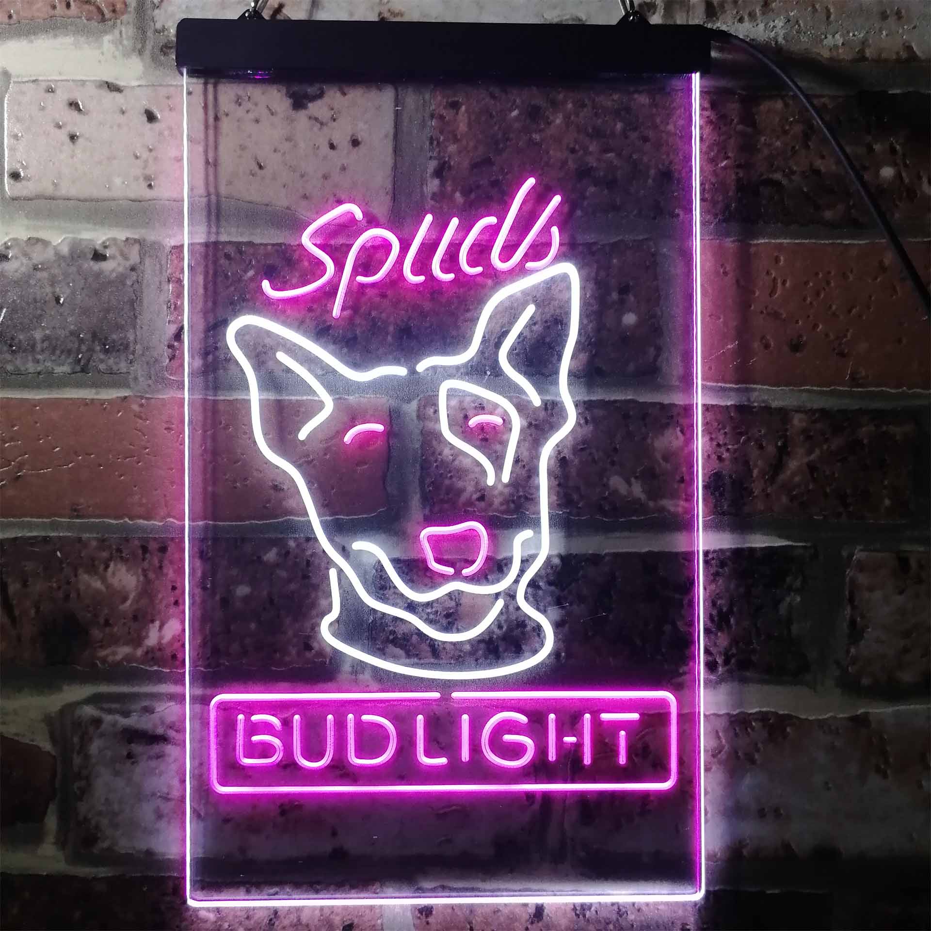 Spuds MacKenzie Dog Bud Light Neon LED Sign - Image 11