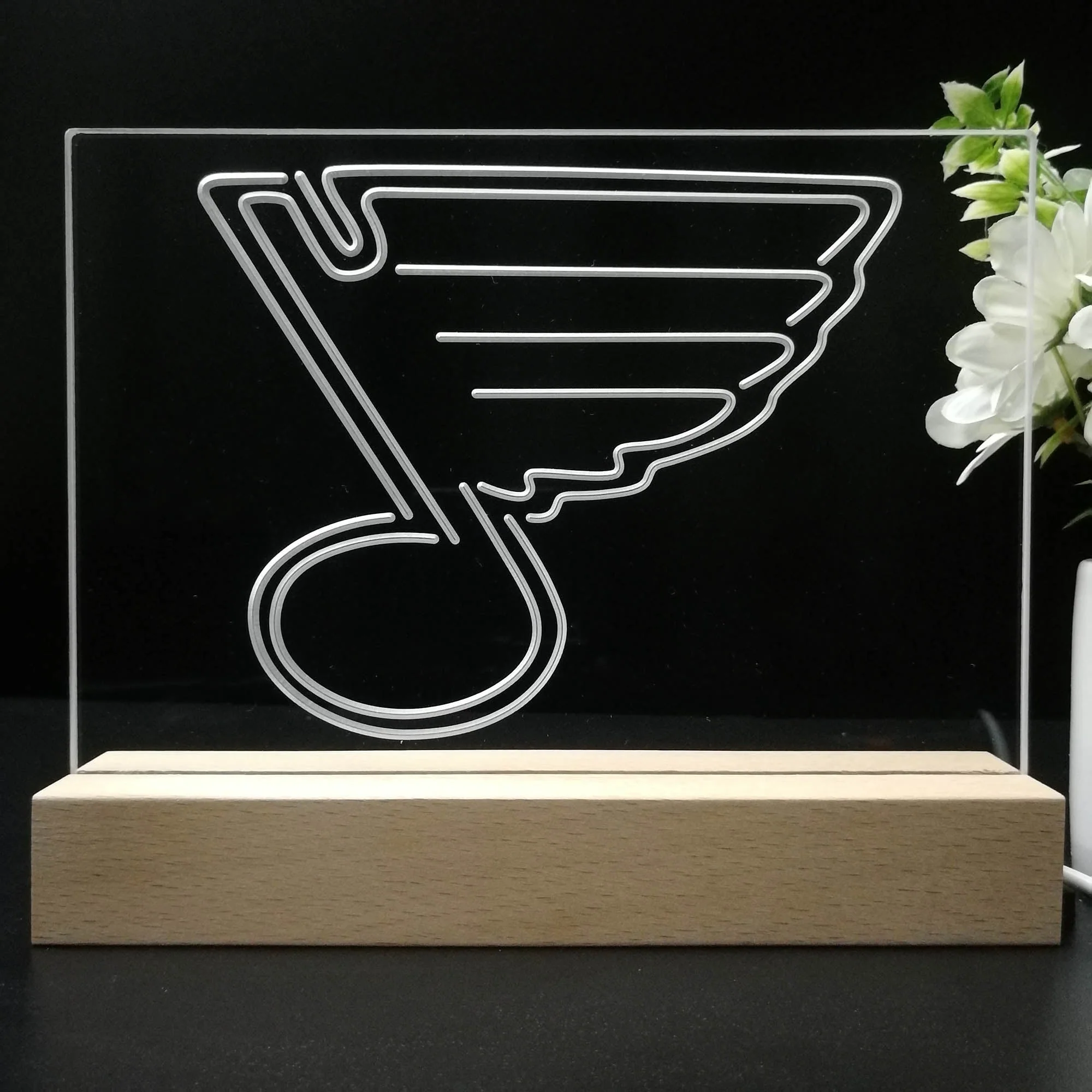 St Louis Blues 3D Illusion Night Light Desk Lamp - Image 8