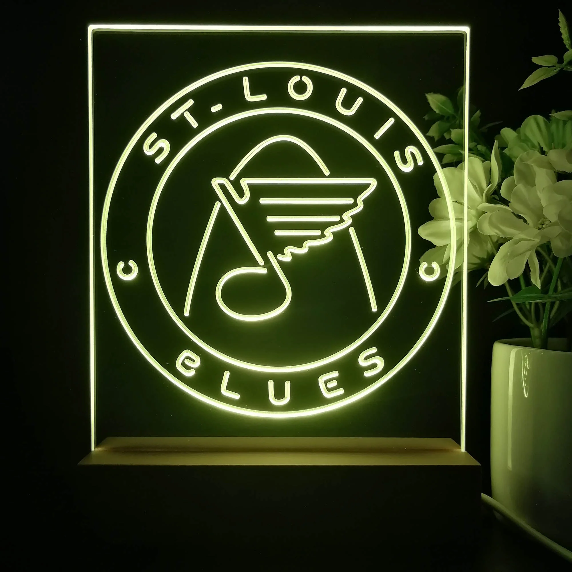 St Louis Blues Neon Sign Table Top Lamp - Image 3