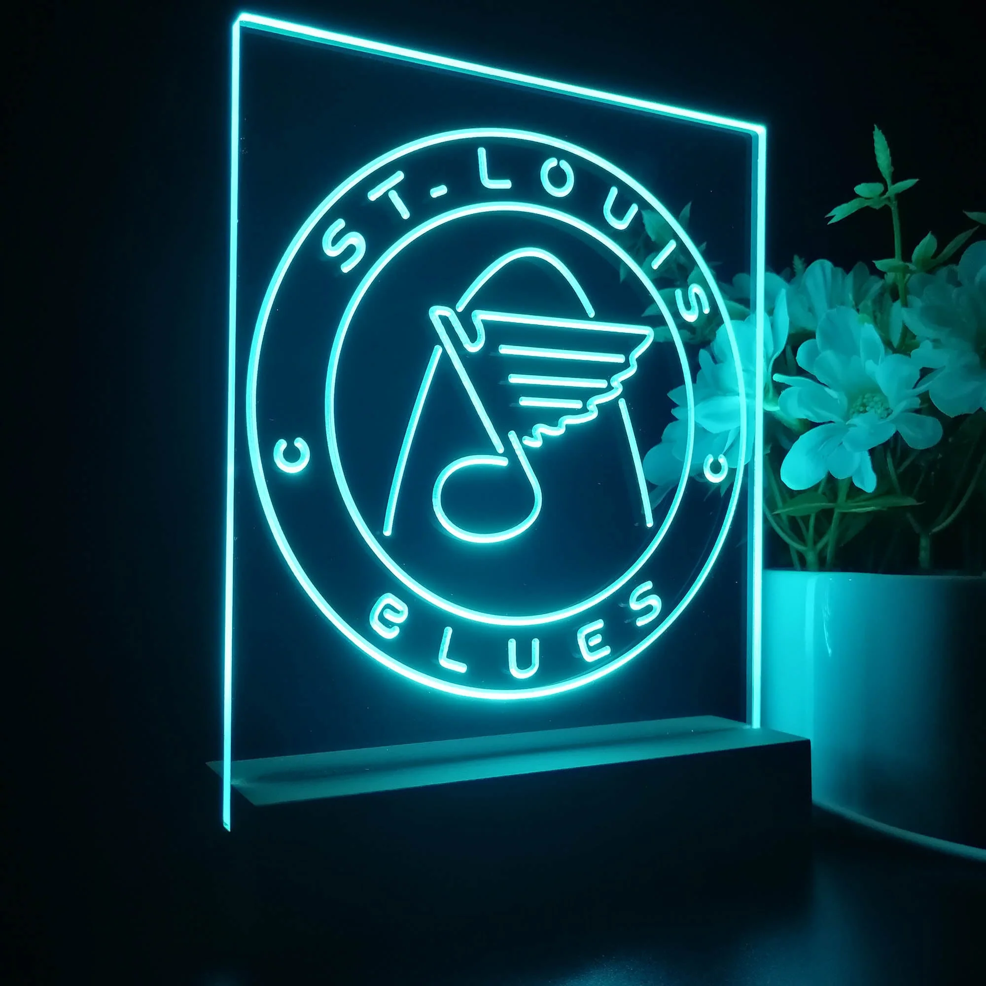 St Louis Blues Neon Sign Table Top Lamp - Image 5