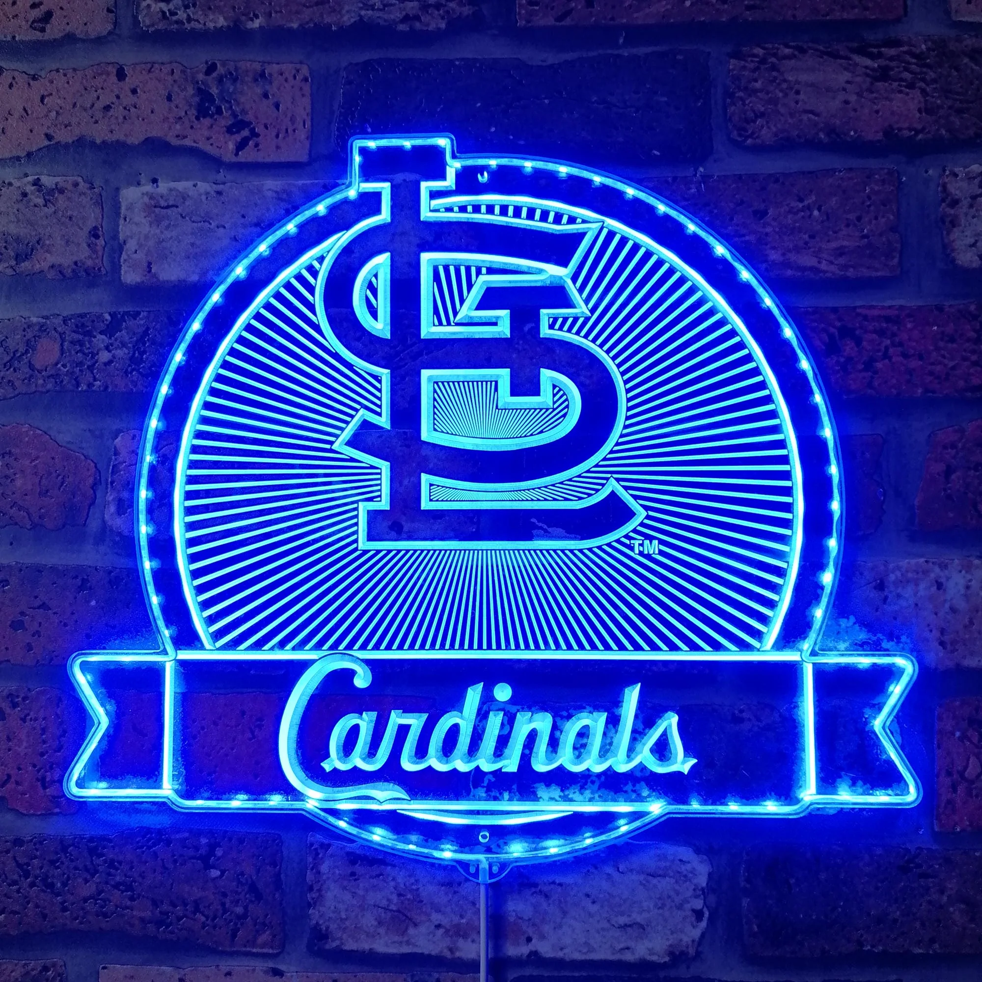 St. Louis Cardinals Neon LED Sign with Dynamic RGB Colors - Image 4