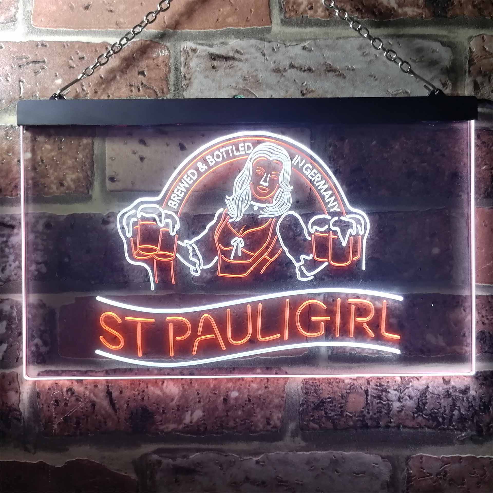 St. Paul Girl Beer Bar Man Cave Neon-Like LED Sign - Image 13