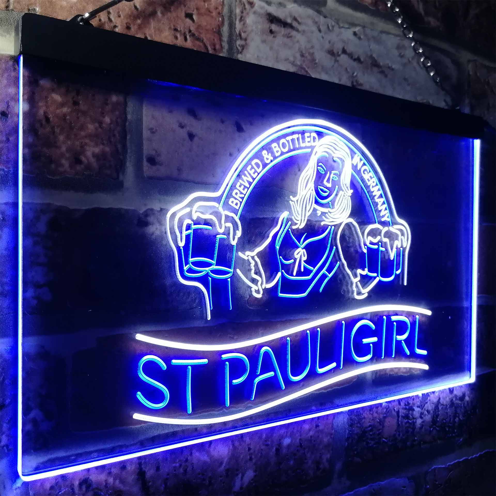 St. Paul Girl Beer Bar Man Cave Neon-Like LED Sign - Image 19