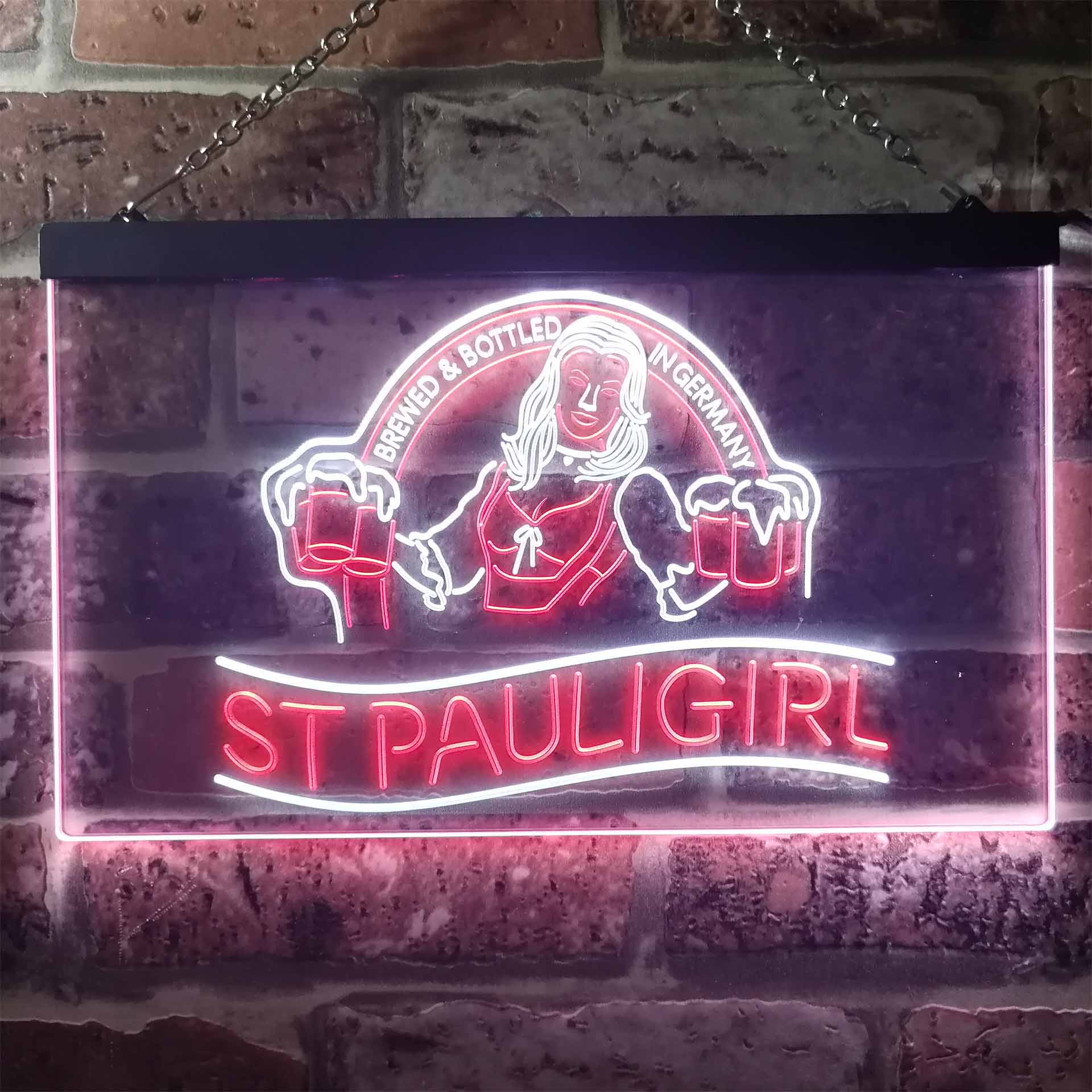 St. Paul Girl Beer Bar Man Cave Neon-Like LED Sign - Image 2