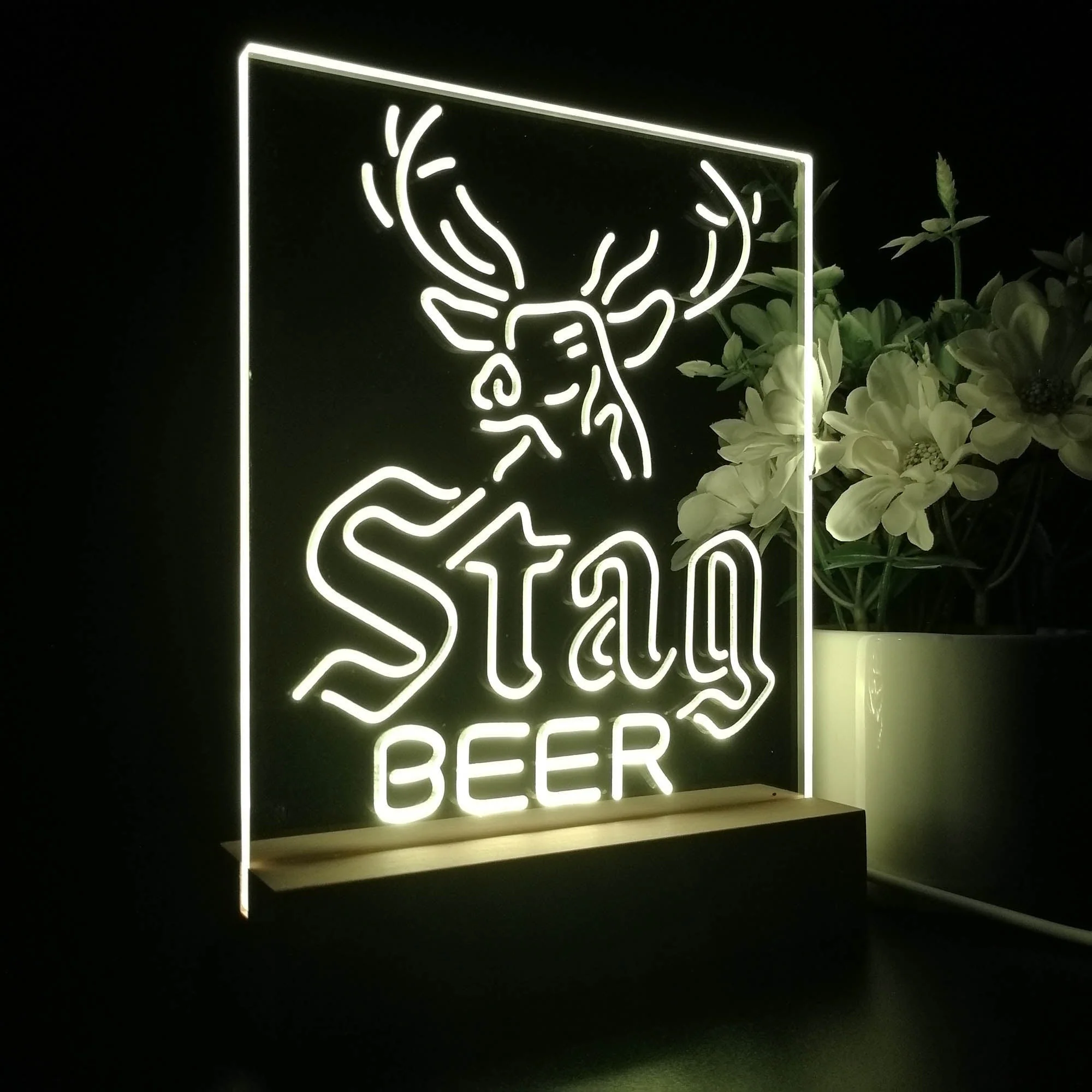 Stag Deer Head Beer Night Light Neon Pub Bar Lamp - Image 6