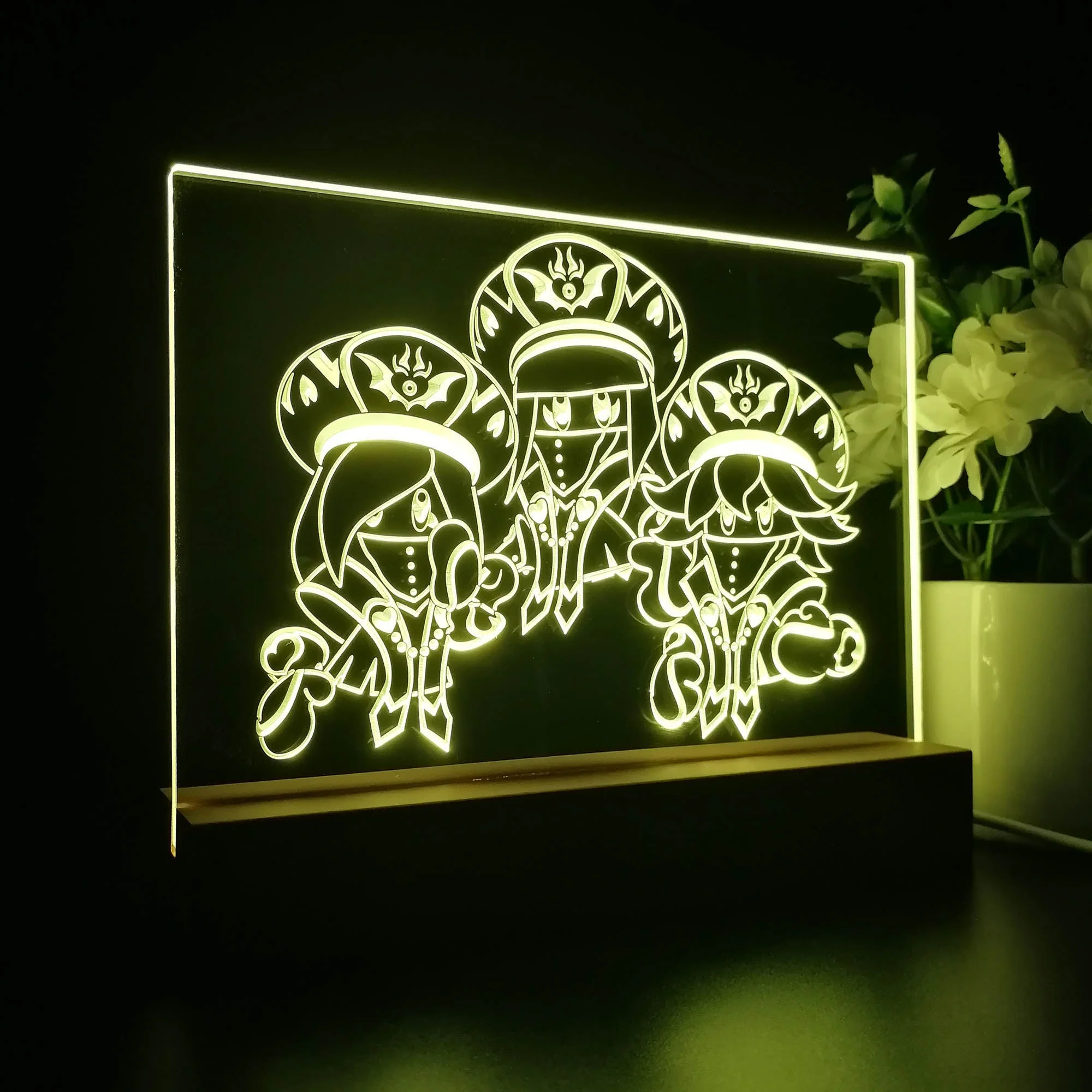 Kirby Star Allies Mage Sisters Game Room LED Sign Lamp Display - Image 6