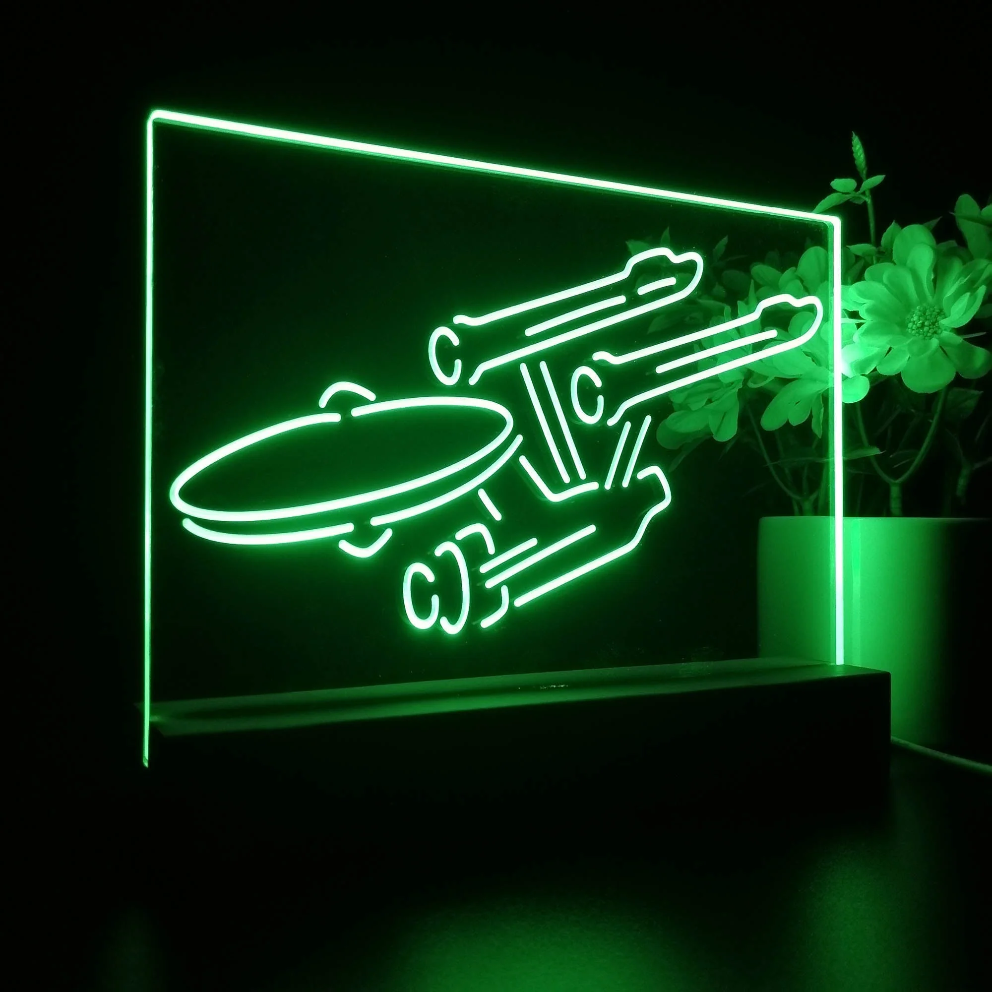 Star Trek Enterprise Space Ship 3D Illusion Night Light Desk Lamp - Image 7