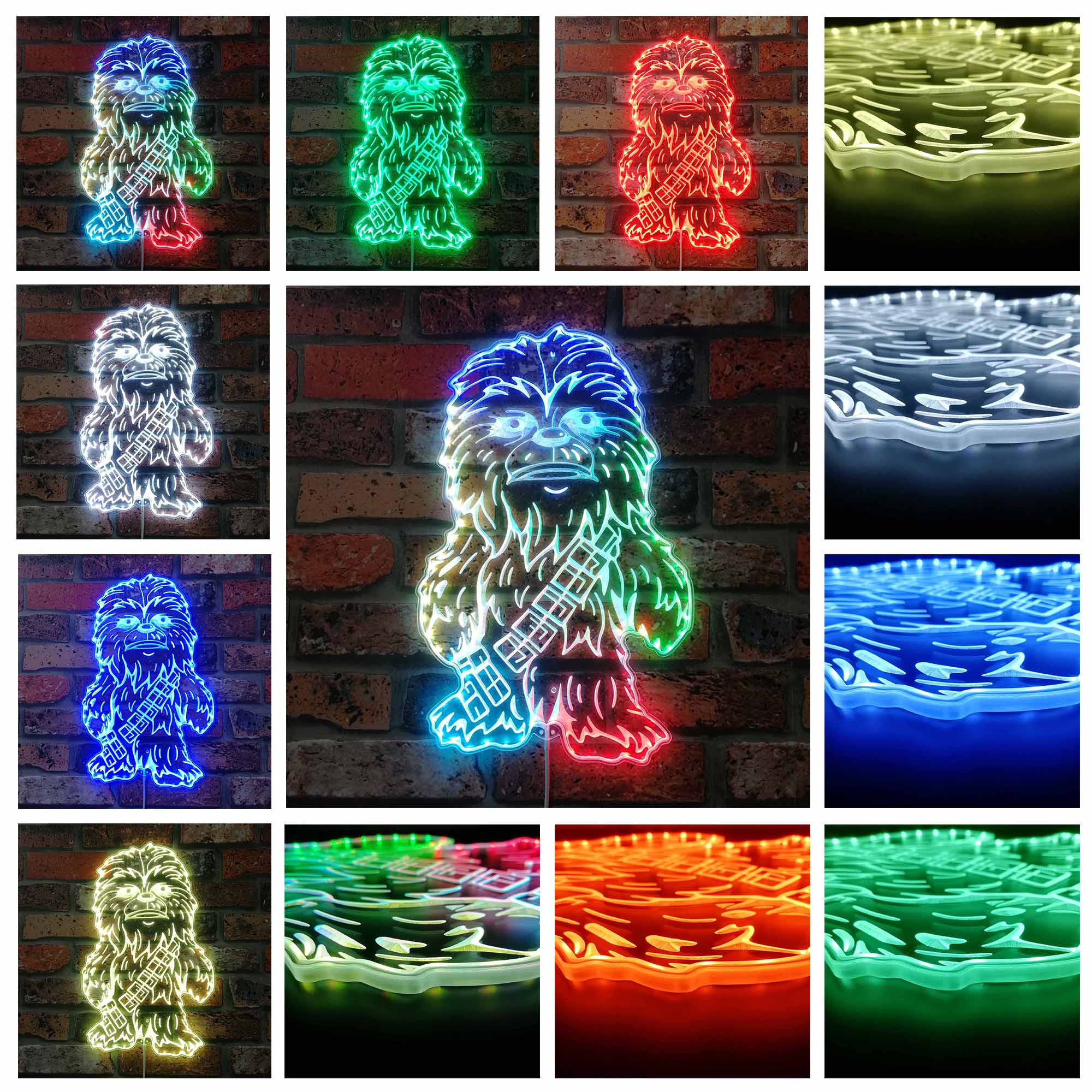 Star Wars Chewbacca Neon LED Sign with Dynamic RGB Colors - Image 2