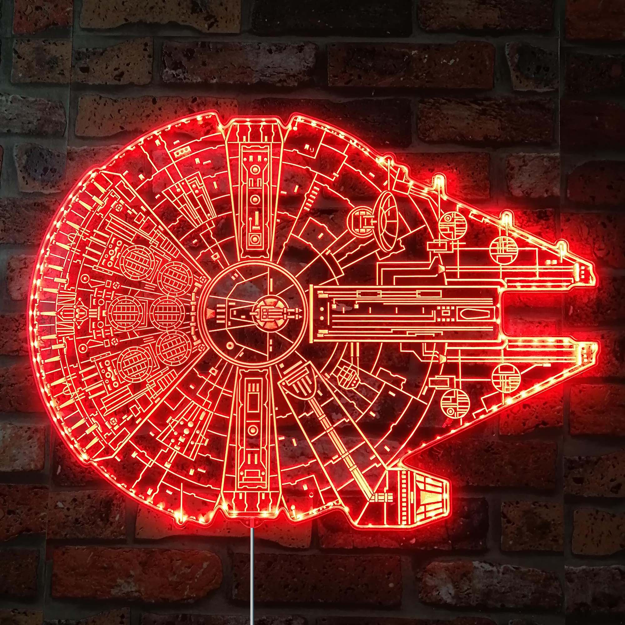 Star Wars Millennium Falcon Neon LED Sign with Dynamic RGB Colors - Image 3