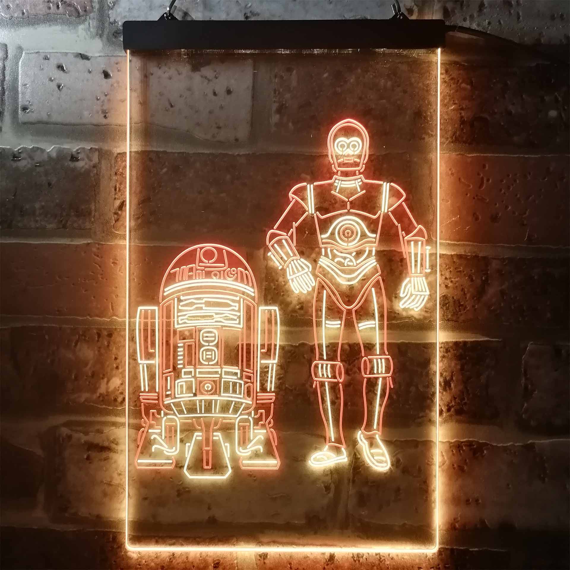Star Wars R2D2 C3PO LED Neon Sign - Image 4
