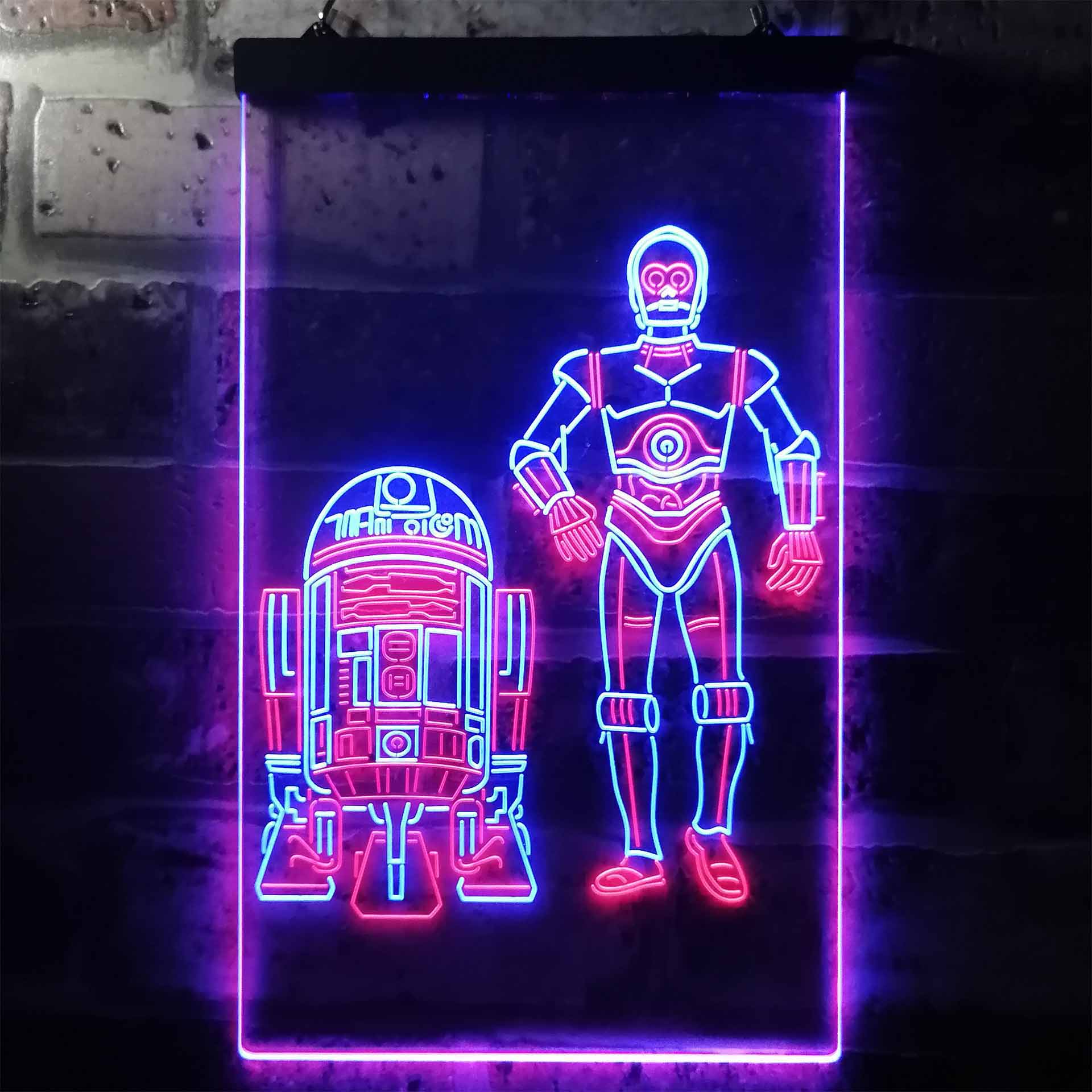 Star Wars R2D2 C3PO LED Neon Sign - Image 5