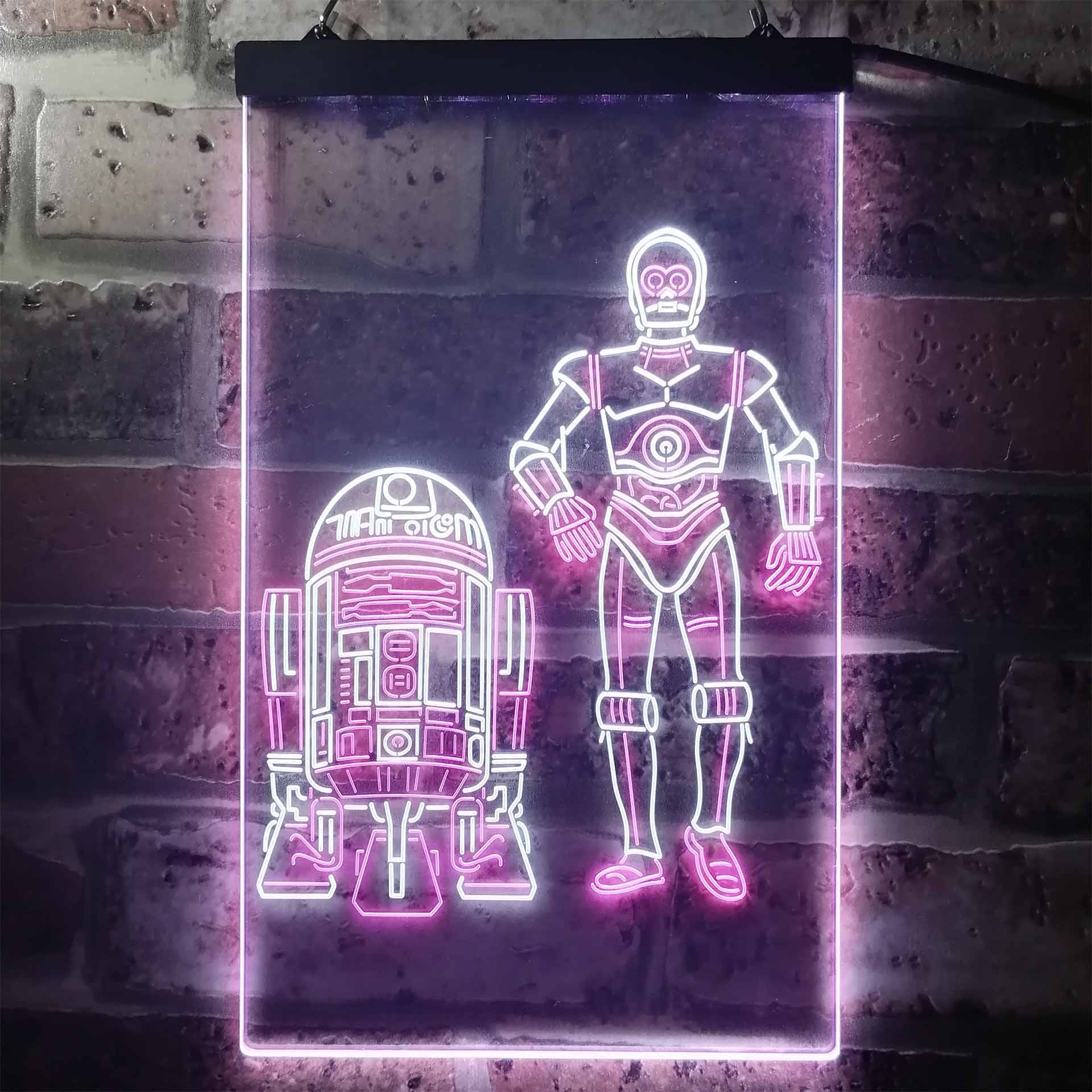 Star Wars R2D2 C3PO LED Neon Sign - Image 8