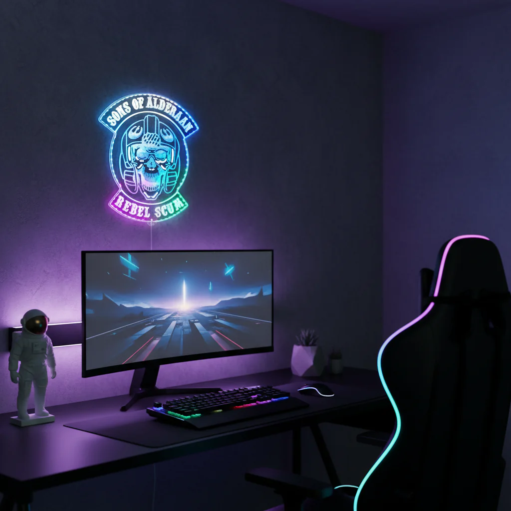 Star Wars Sons of Alderaan Neon LED Sign with Dynamic RGB Colors - Image 8