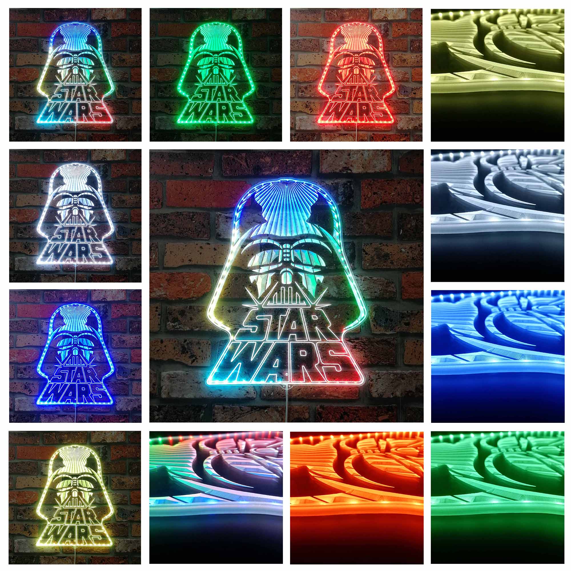 Star Wars Vader Neon LED Sign with Dynamic RGB Colors - Image 2