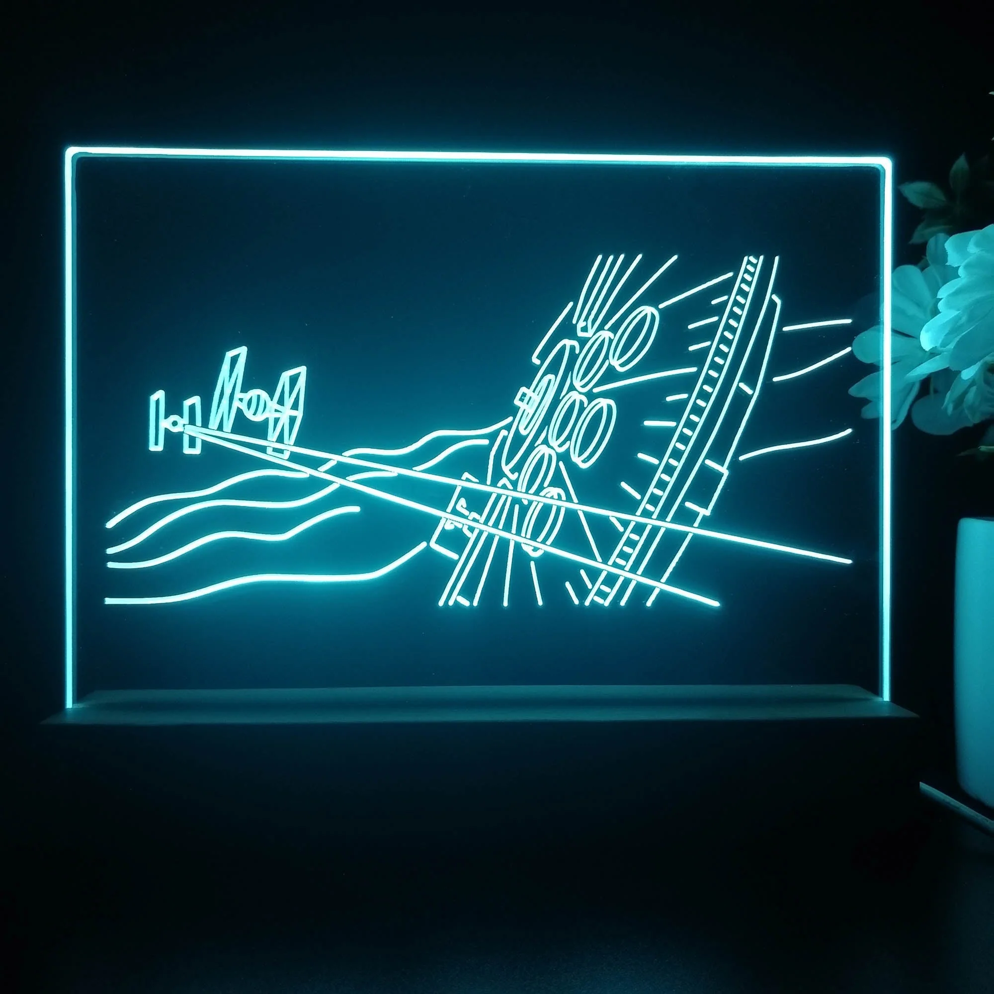 Stars Wars The Force Awakens Teaser 3D Illusion Night Light Desk Lamp - Image 2