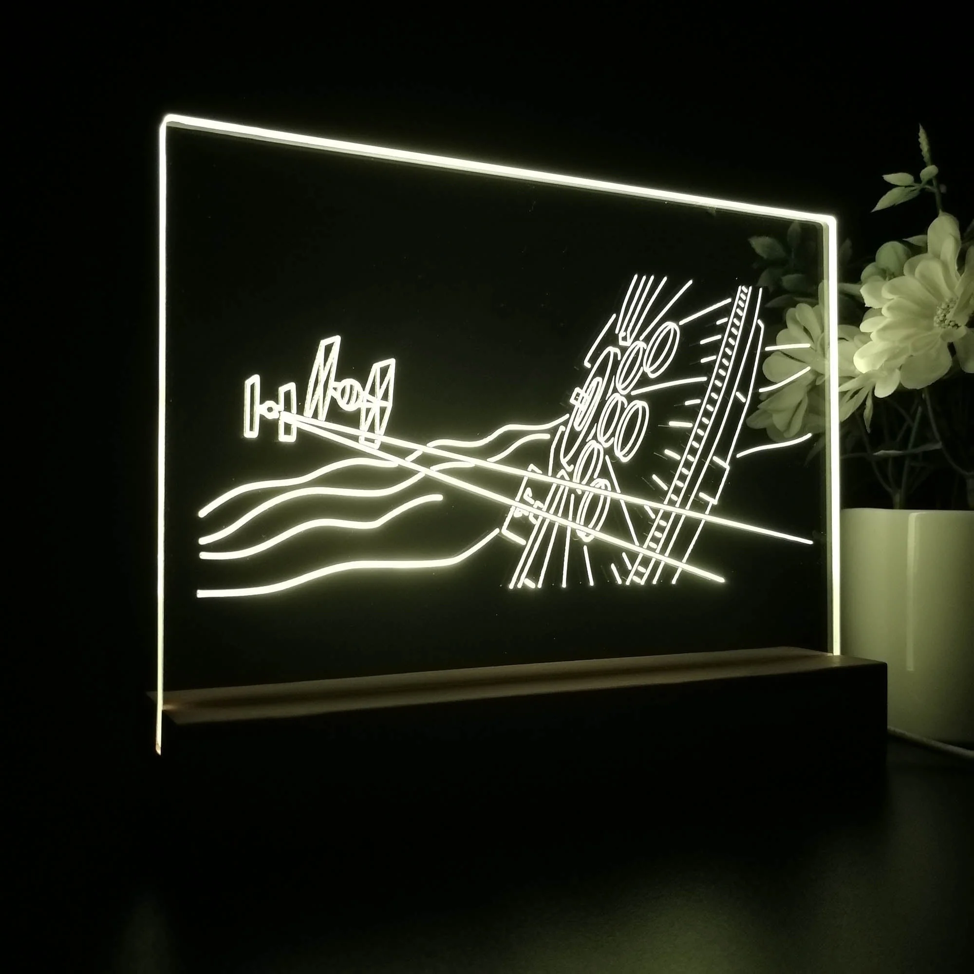 Stars Wars The Force Awakens Teaser 3D Illusion Night Light Desk Lamp - Image 5