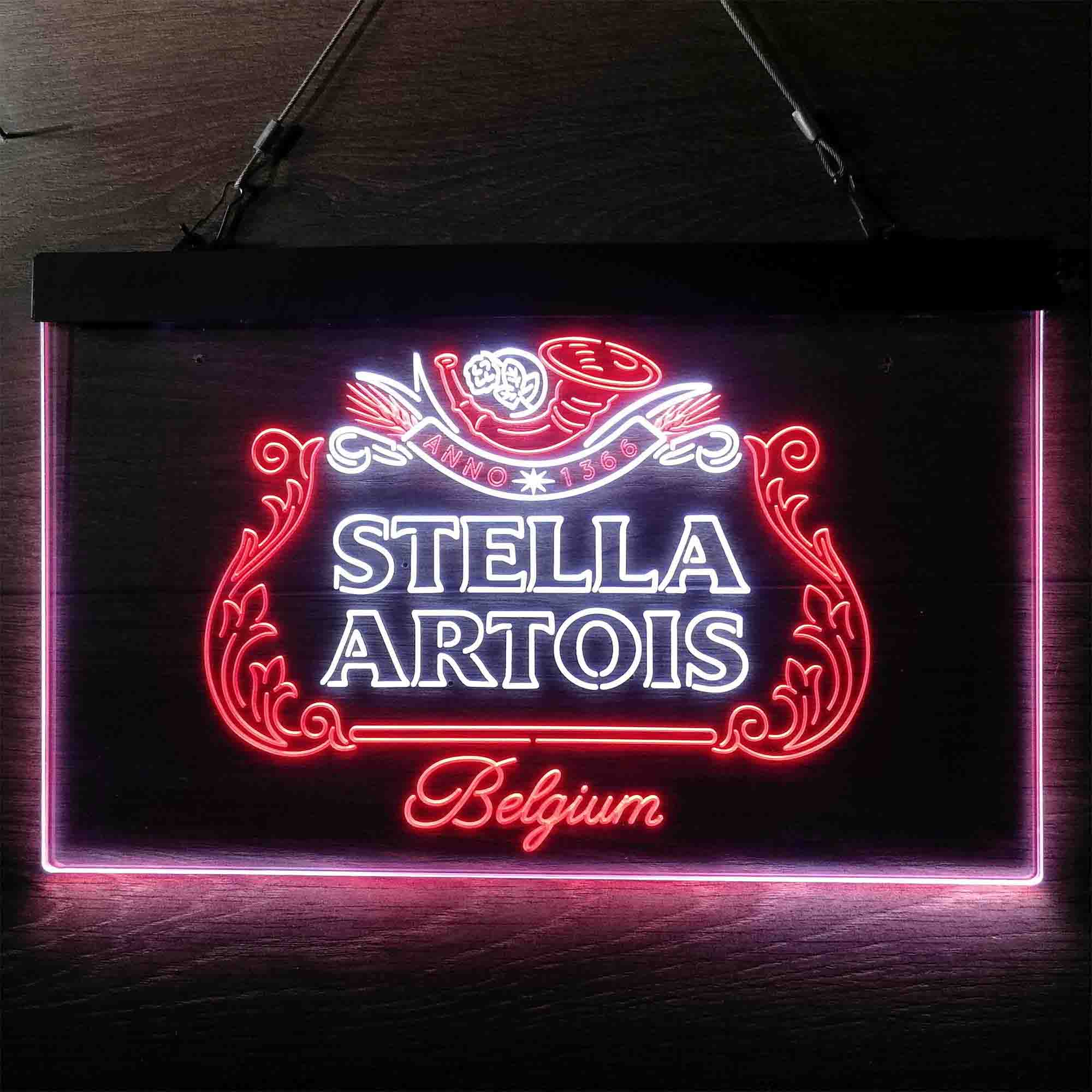 Stella Artois Belgium Neon-Like LED Sign, Beer Lodge Gift - Image 13