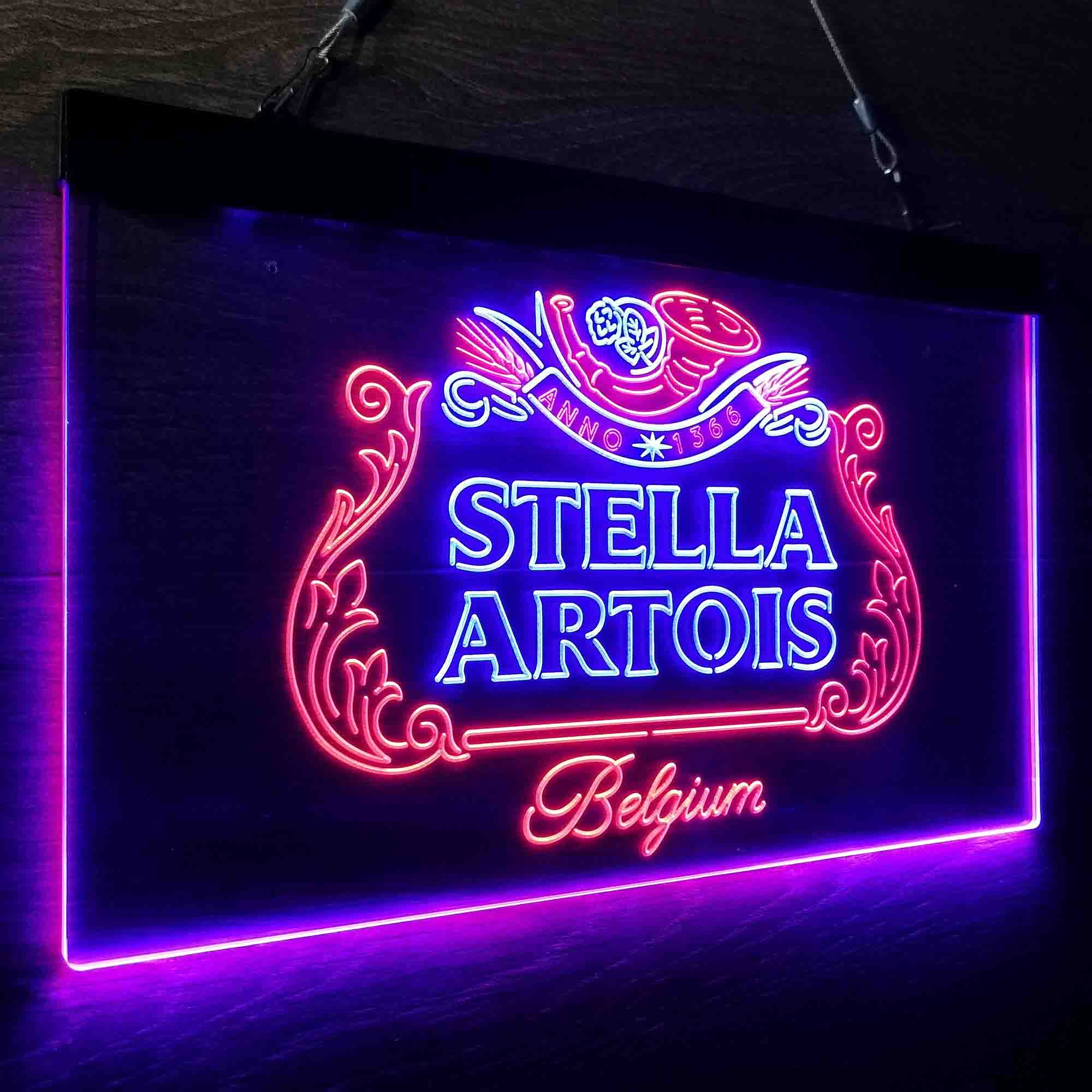 Stella Artois Belgium Neon-Like LED Sign, Beer Lodge Gift - Image 19