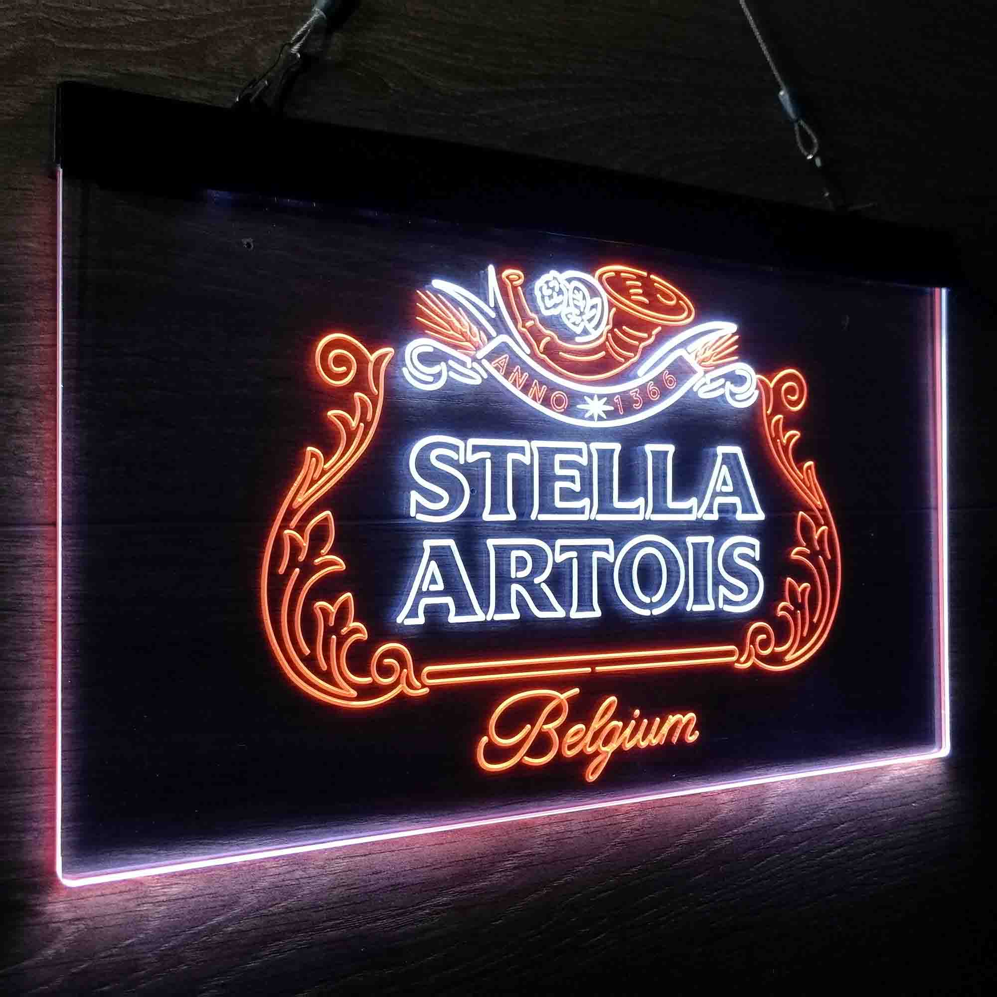 Stella Artois Belgium Neon-Like LED Sign, Beer Lodge Gift - Image 23