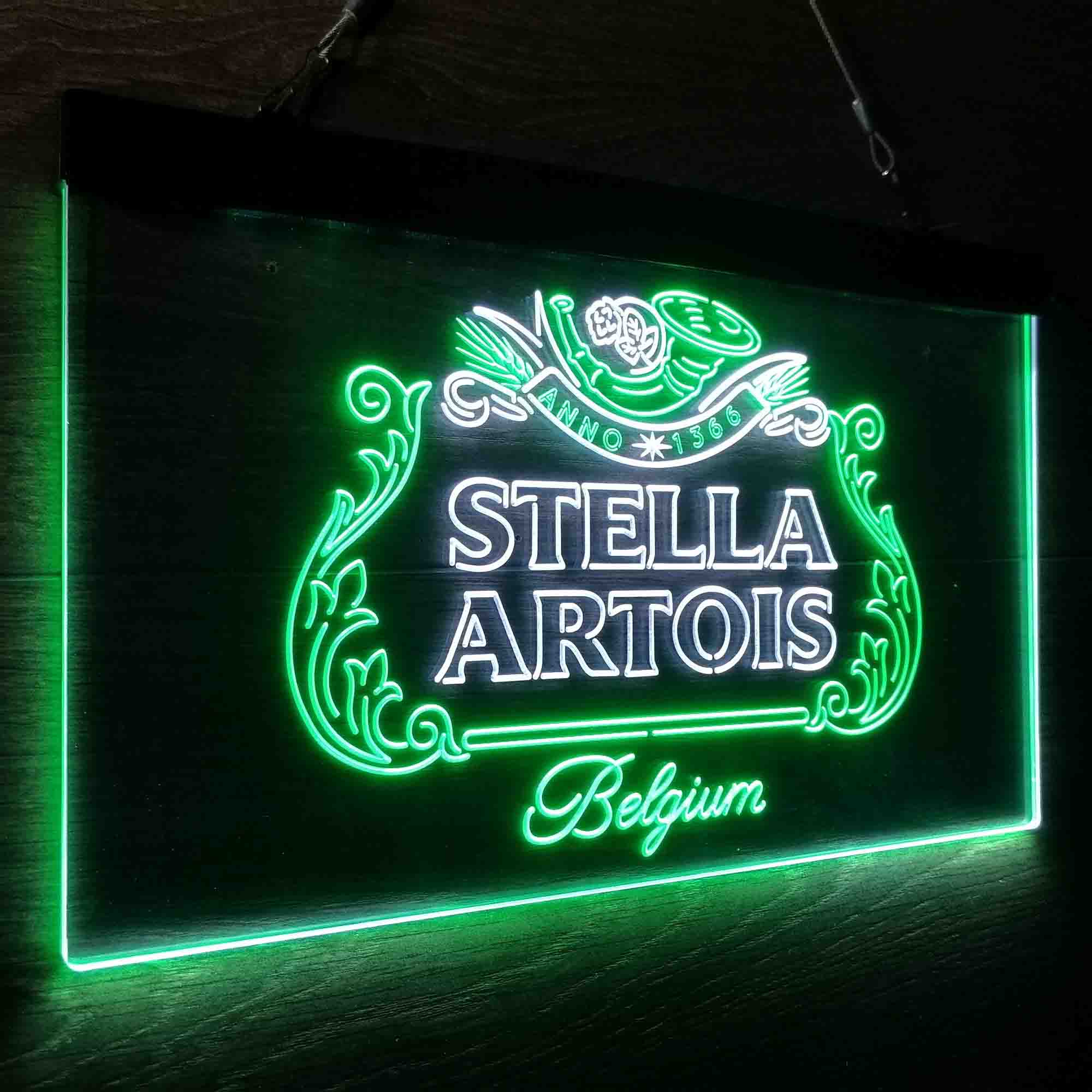 Stella Artois Belgium Neon-Like LED Sign, Beer Lodge Gift - Image 24