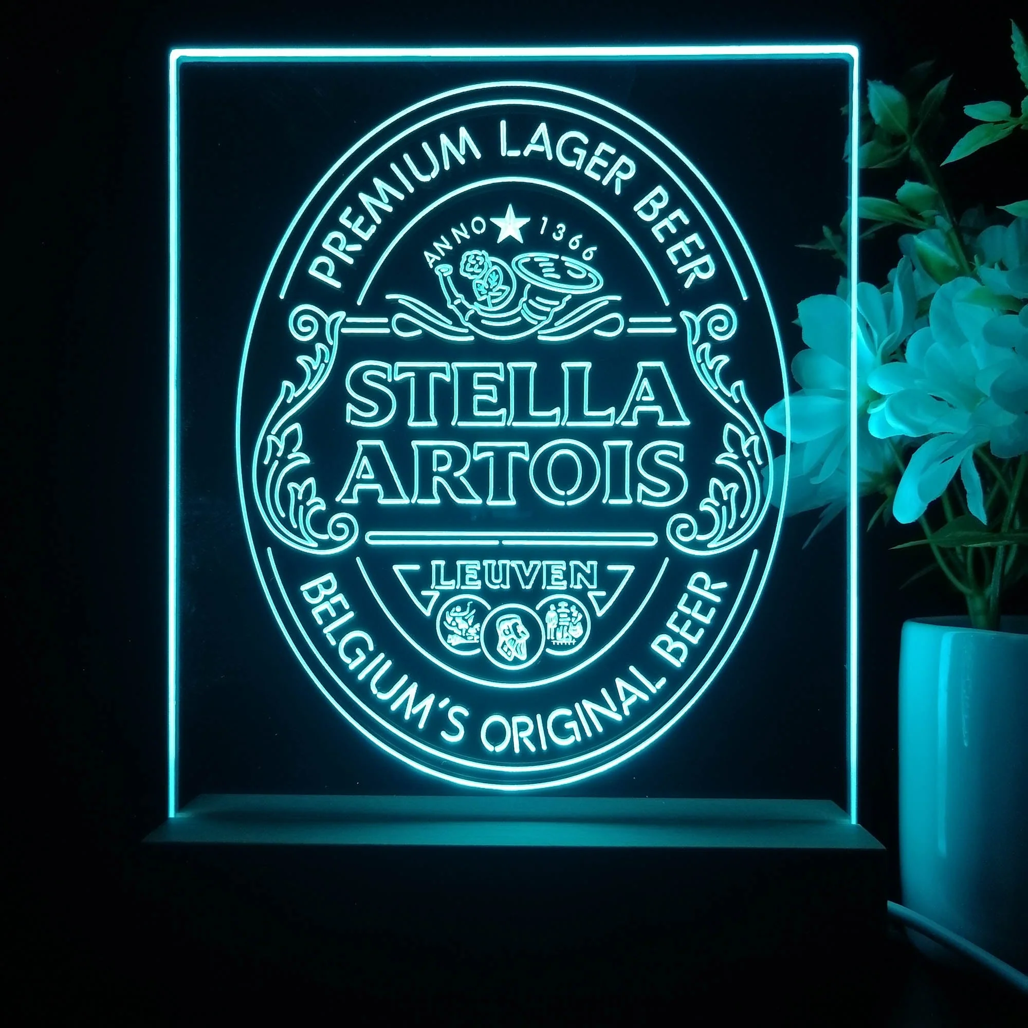 Stella Artois Larger Beer Night Light Neon Pub Bar Lamp - Image 3