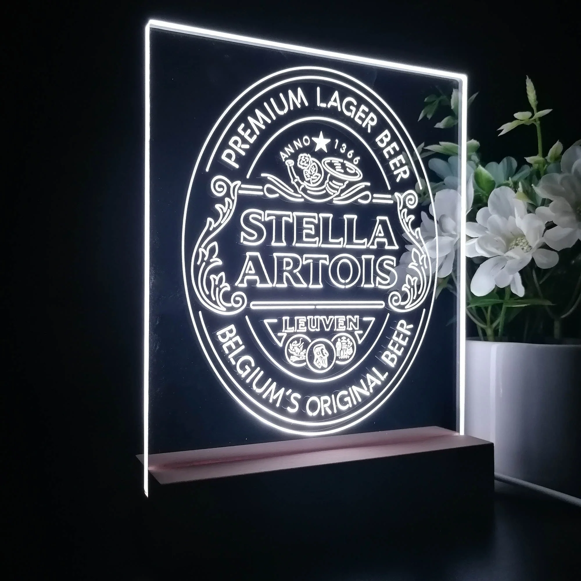 Stella Artois Larger Beer Night Light Neon Pub Bar Lamp - Image 5