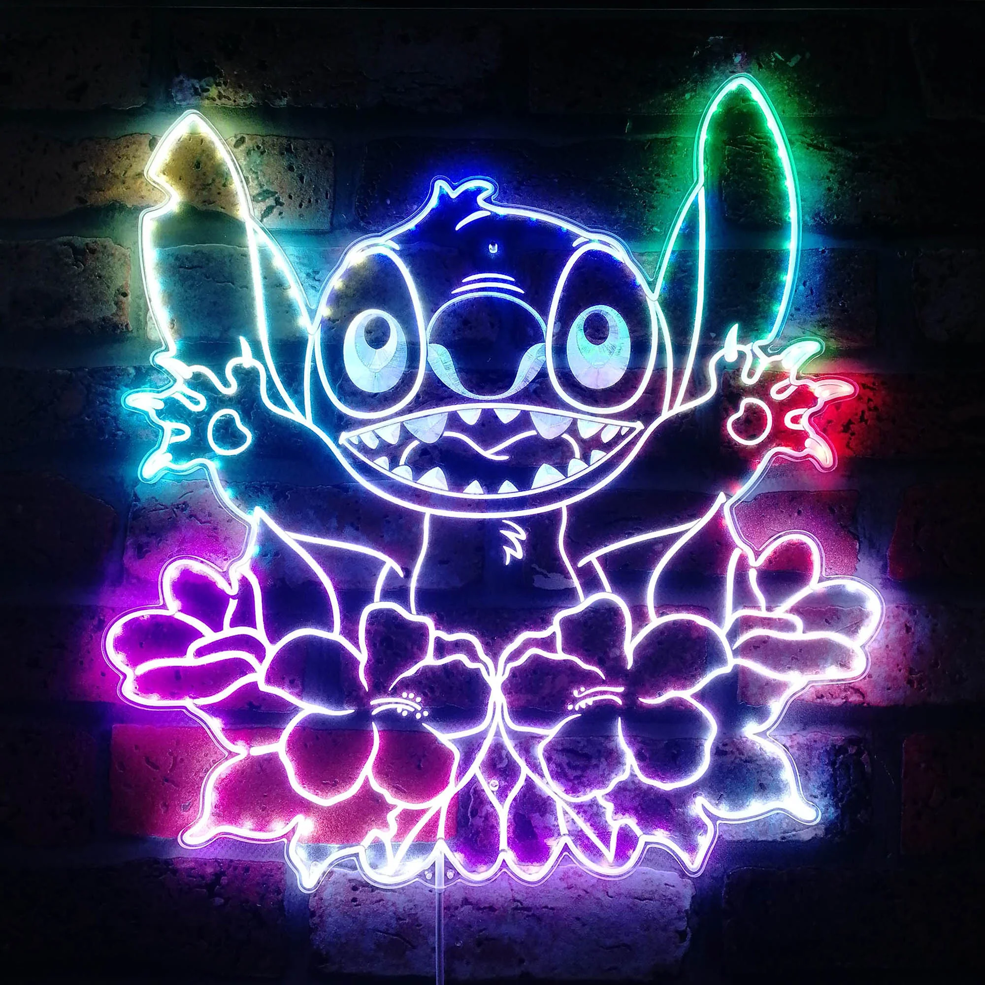 Stitch Neon LED Sign with Dynamic RGB Colors
